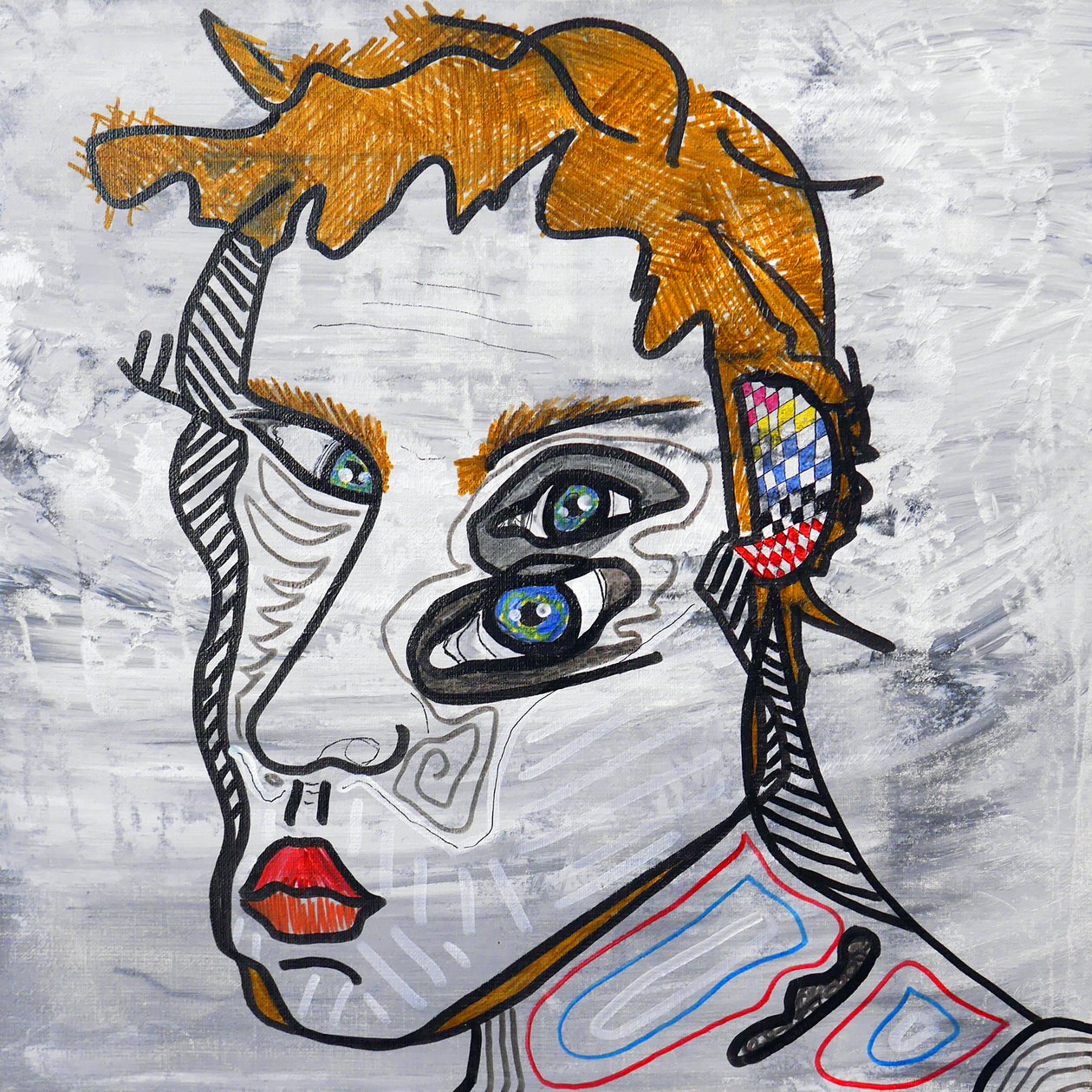 Surautoportrait sacrifié, 2014 (akril, vászon) alkotó: Benoit Erwann Boucherot