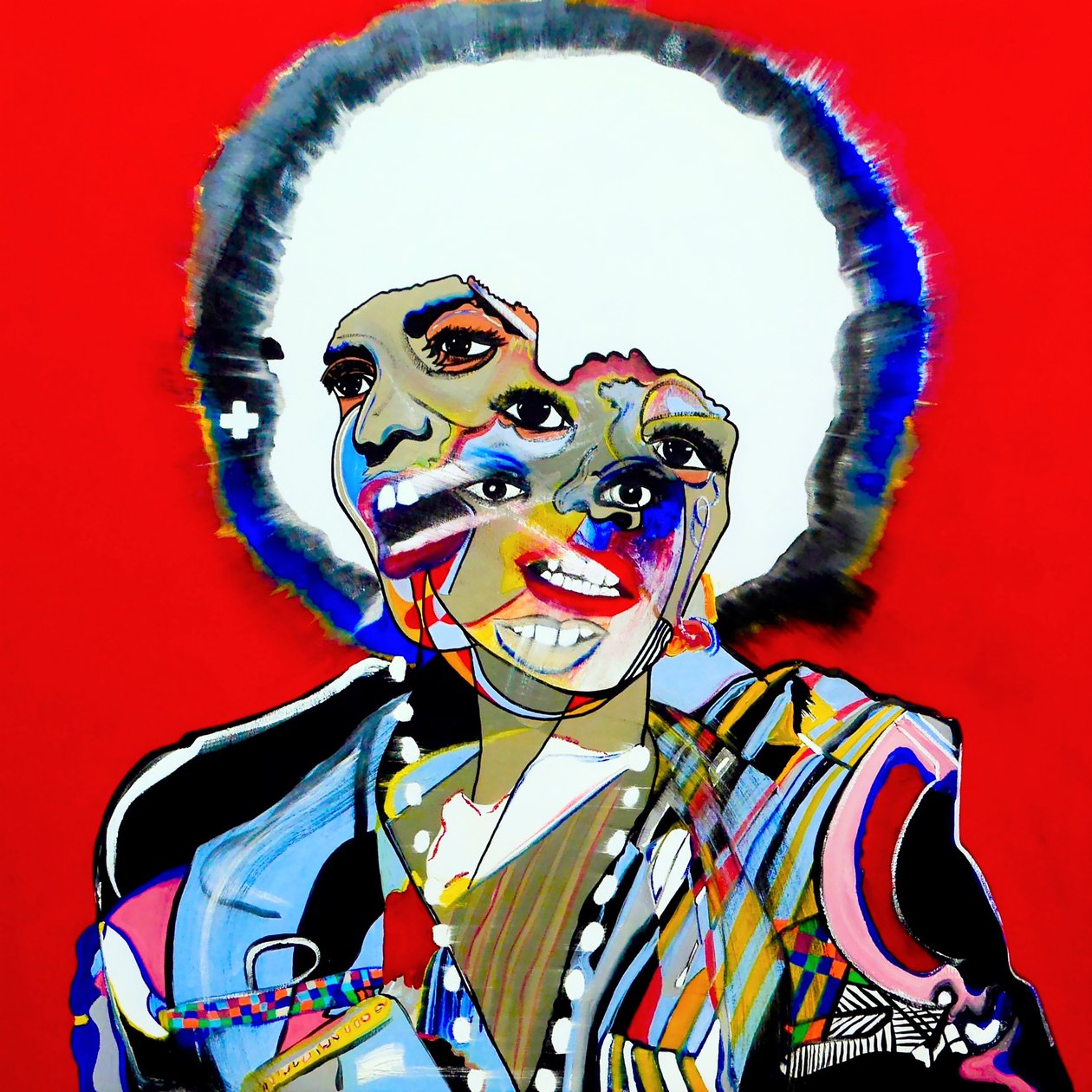 Surportrait : Angela Davis, 2021 (olaj, vászon) alkotó: Benoit Erwann Boucherot