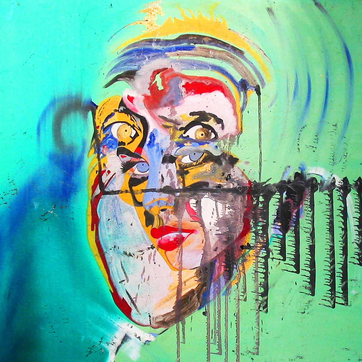 Szürportré : Brigitte Bardot  Albert Einstein, 2005 (olaj, vászon) alkotó: Benoit Erwann Boucherot