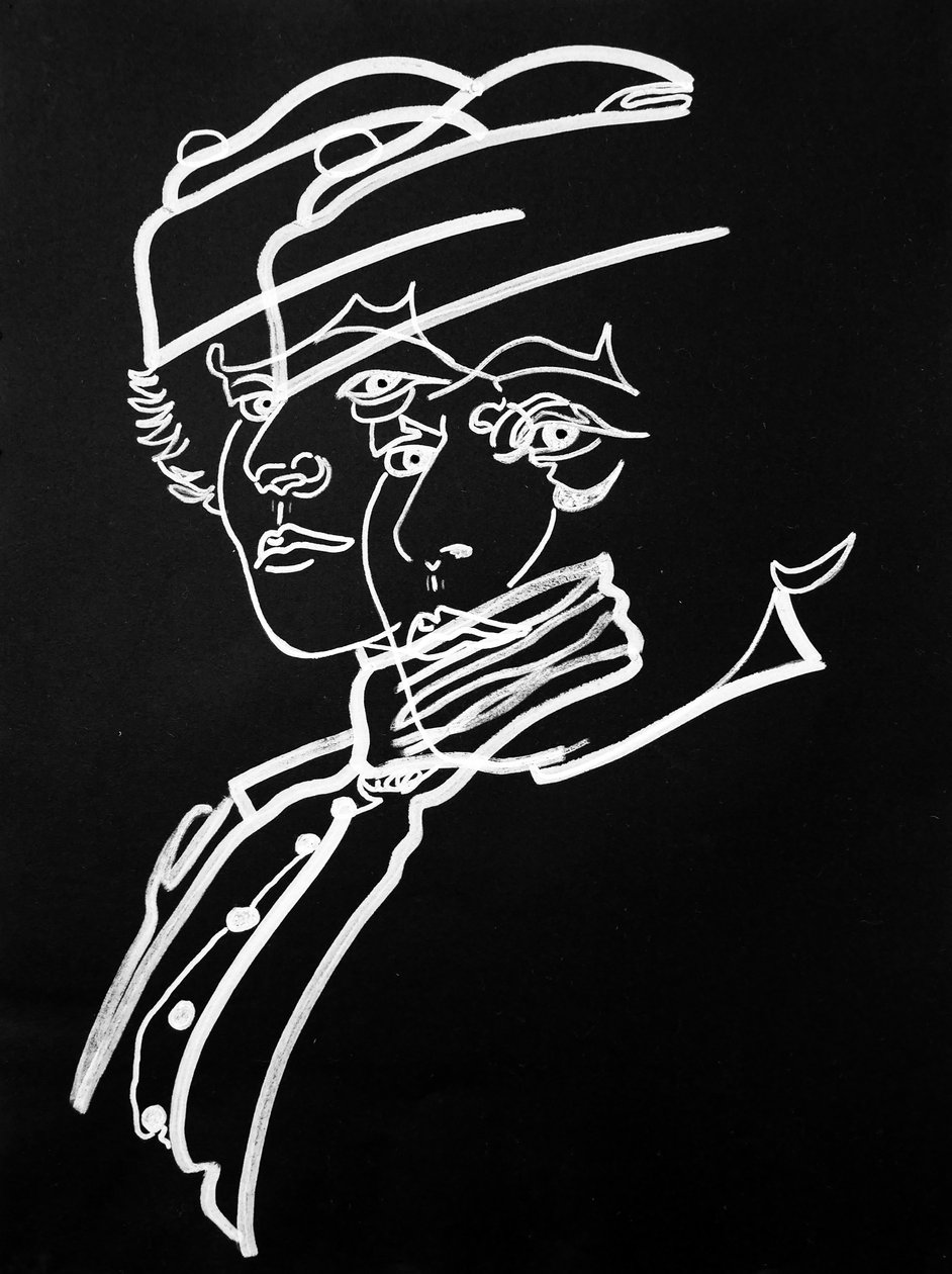 Surportrait : Colette, 2019 (akril, papír) alkotó: Benoit Erwann Boucherot