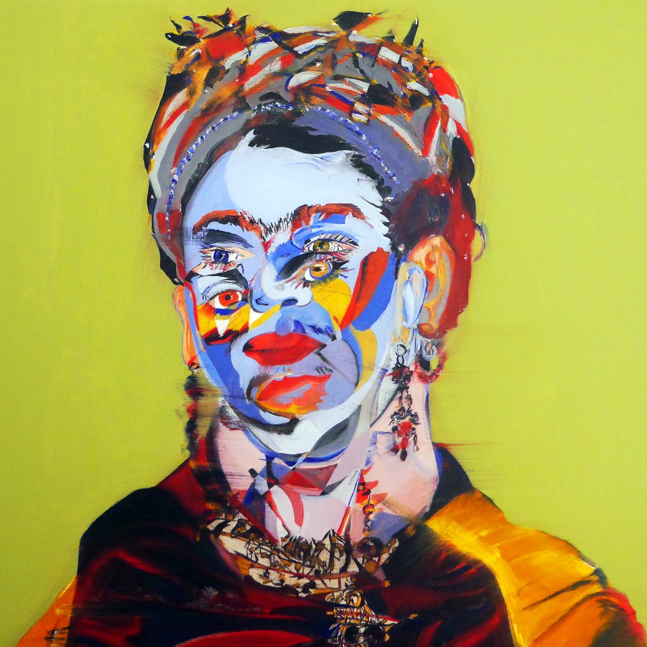 Surportrait : Frida Kahlo, 2018 (olaj, vászon) alkotó: Benoit Erwann Boucherot