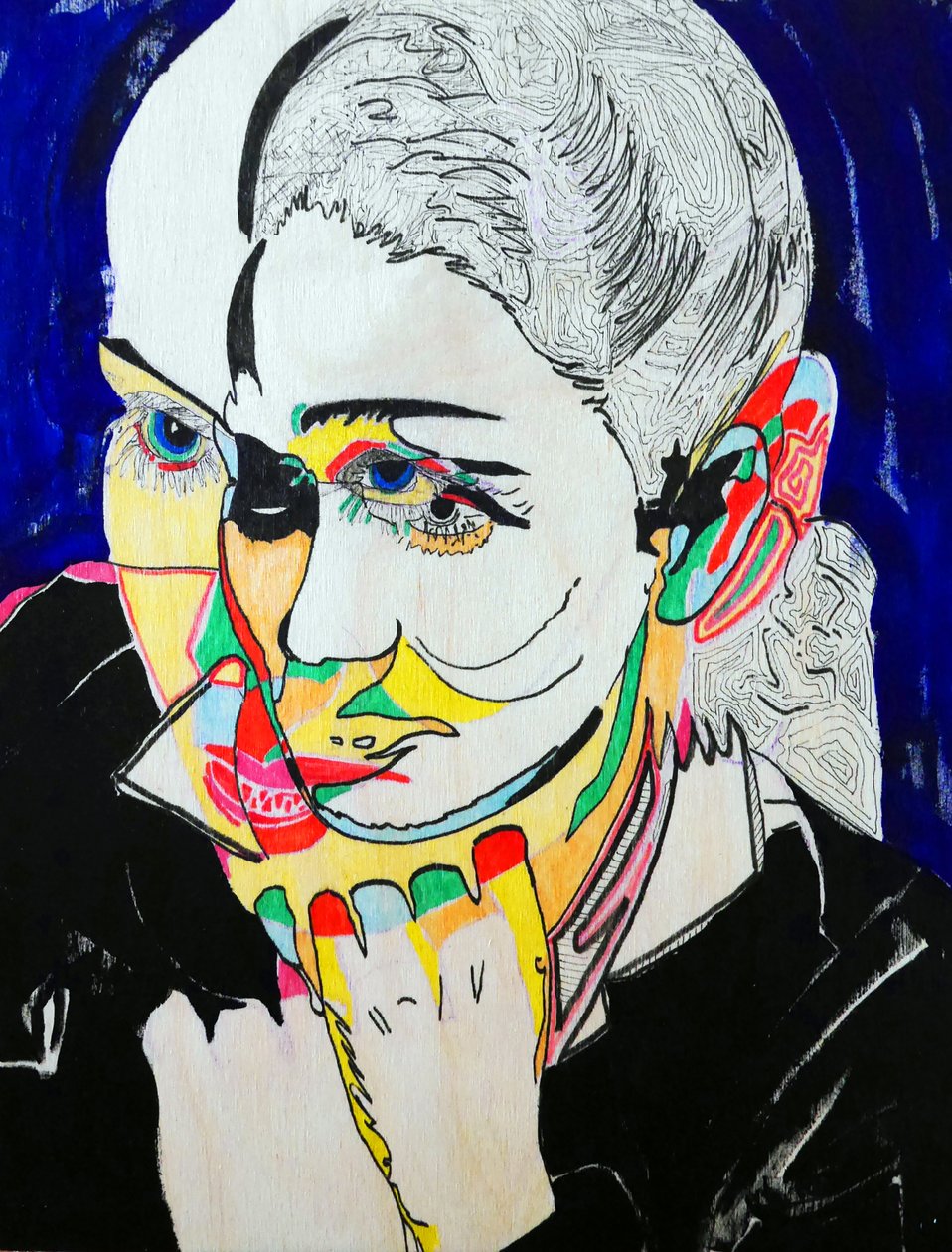 Surportrait : Gabrielle Roy, 2021 (olaj és akril, falapra) alkotó: Benoit Erwann Boucherot