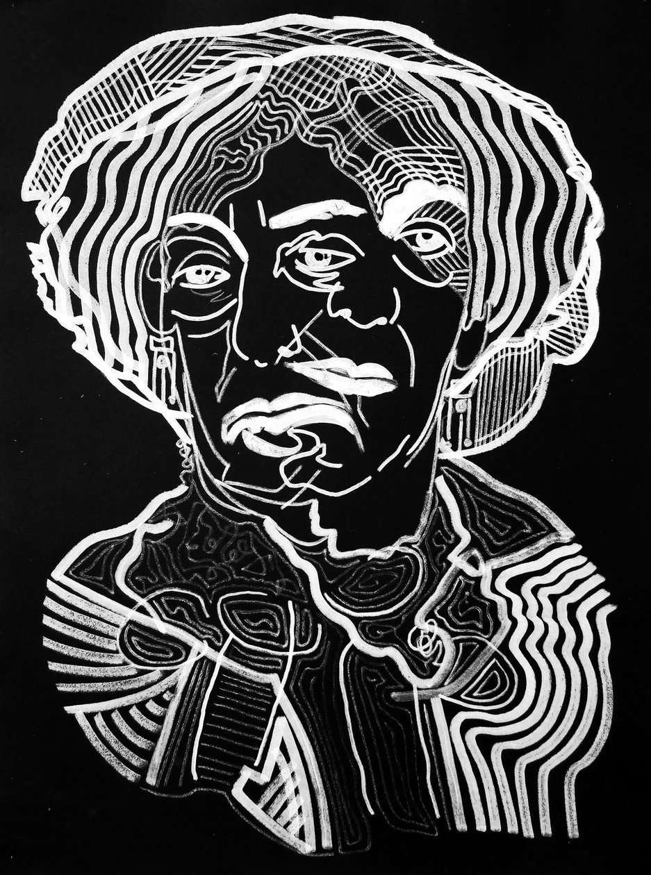 Surportrait : George Sand, 2019 (akril, papír) alkotó: Benoit Erwann Boucherot