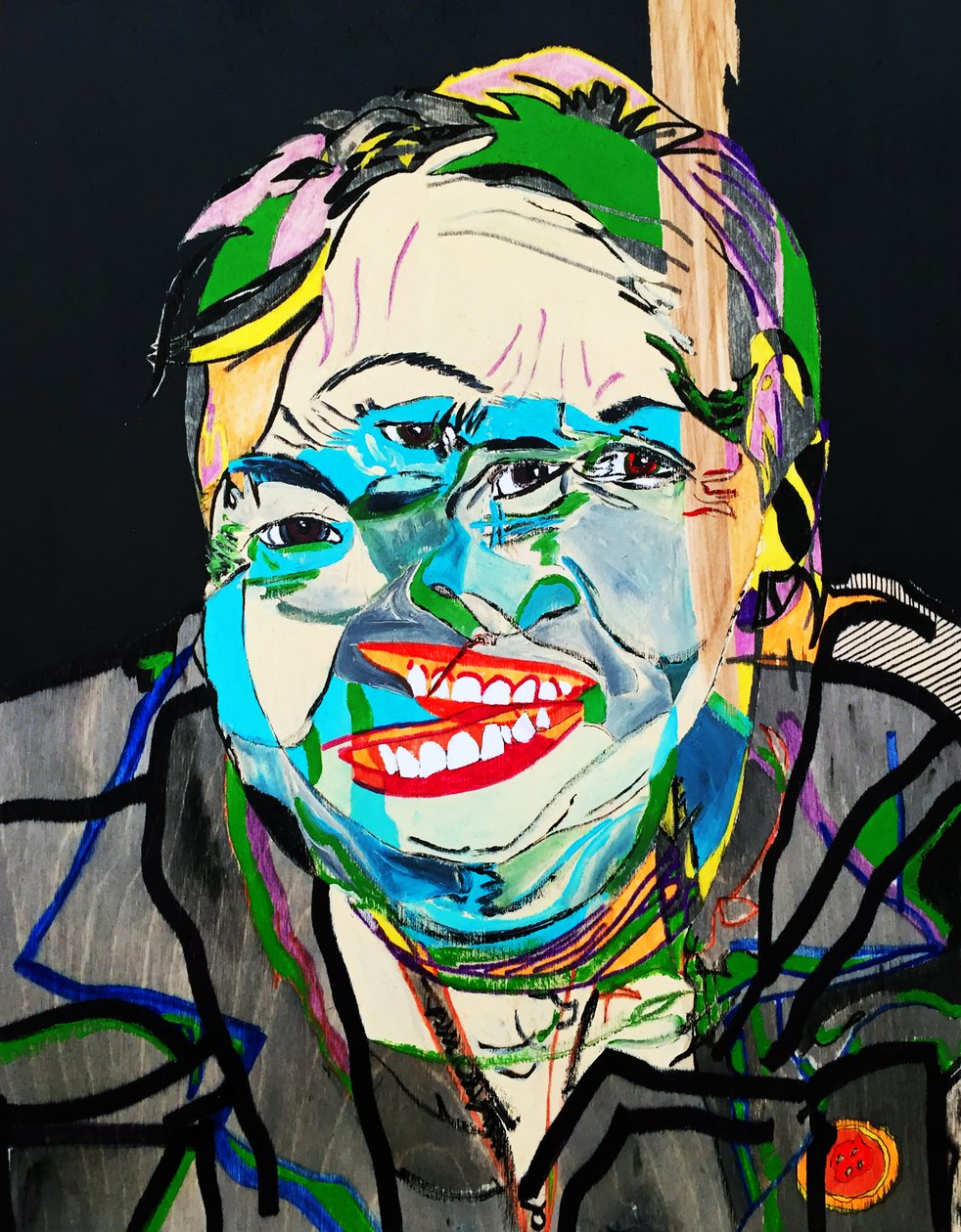 Surportrait : Joséphine Bacon 2, 2021 (olaj és akril, fapanel) alkotó: Benoit Erwann Boucherot