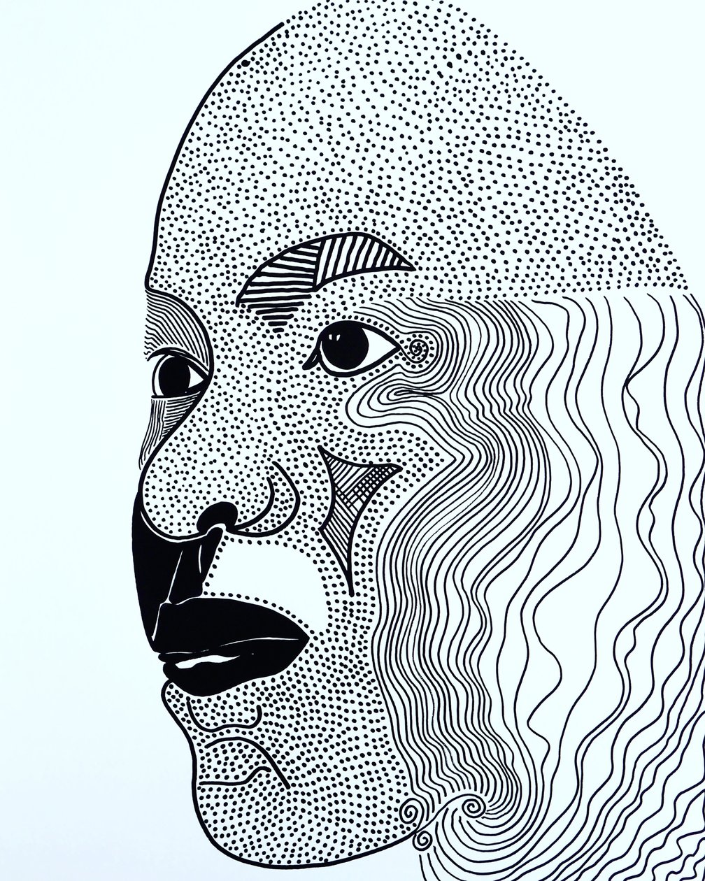 Surportrait: Lorrie Jean-Louis, 2021 (akril, papír) alkotó: Benoit Erwann Boucherot