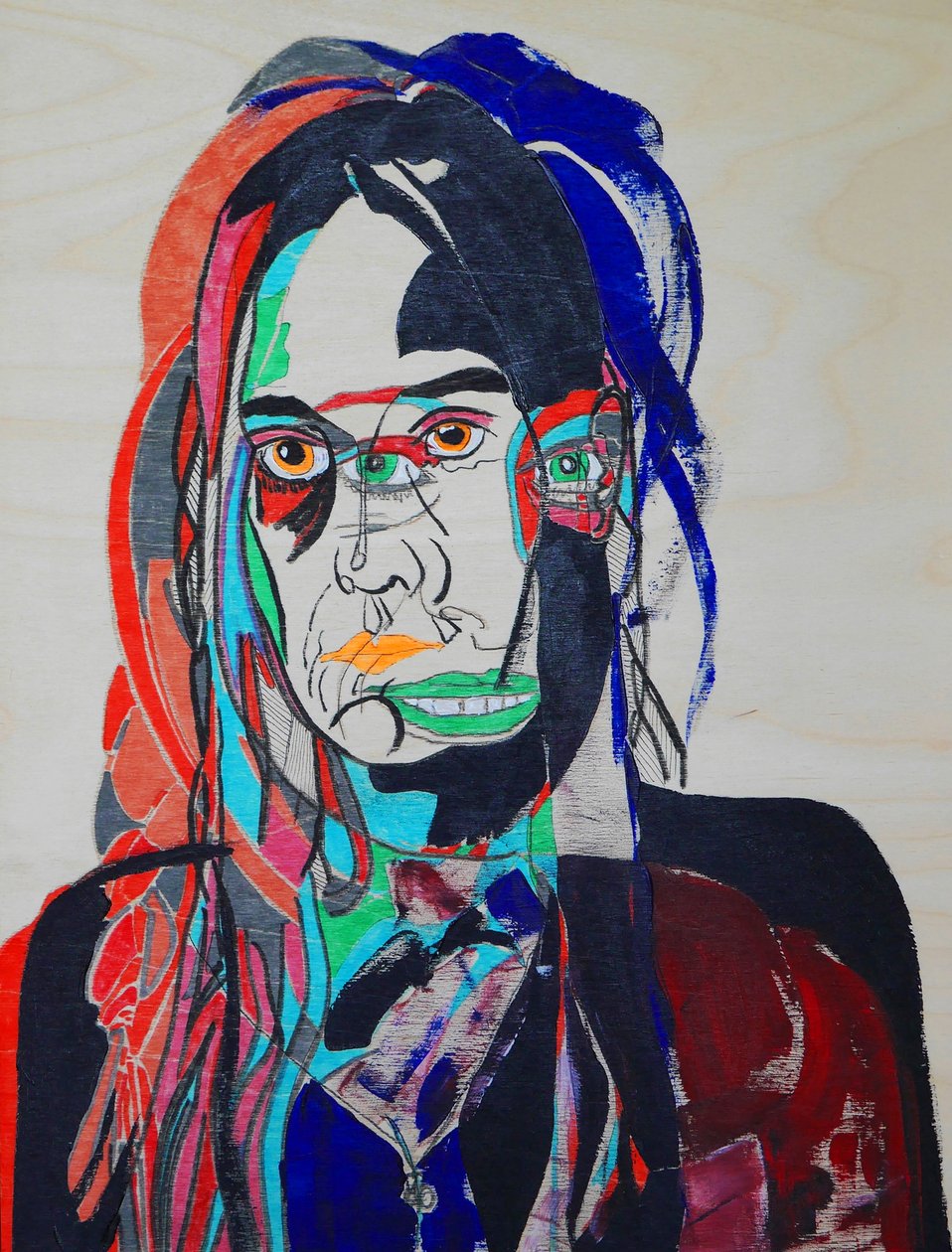 Surportrait : Maude Veilleux, 2021 (olaj és akril, fapanel) alkotó: Benoit Erwann Boucherot