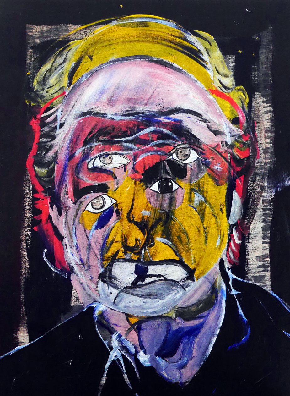 Surportrait : Philip Roth, 2021 (olaj és akril, fapanel) alkotó: Benoit Erwann Boucherot