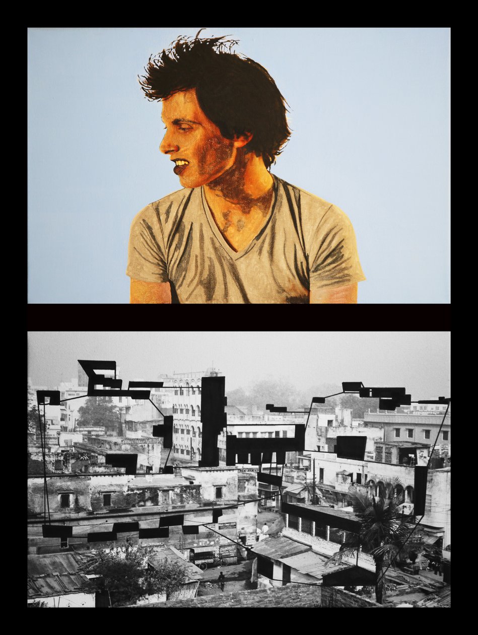 Yohan Benaresben, 2005 (olaj, 2 egymás melletti vászon) alkotó: Benoit Erwann Boucherot