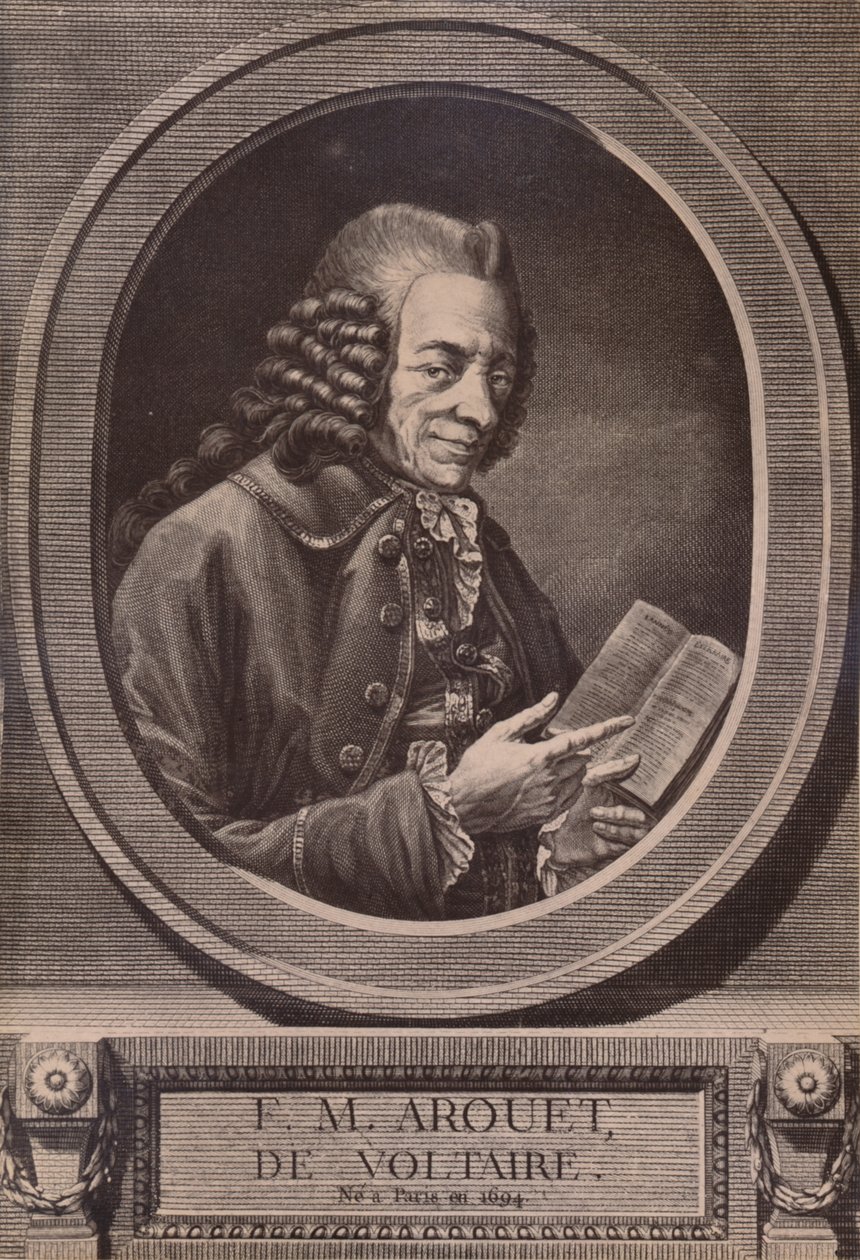 Voltaire francia író és filozófus, XVIII. század 1894 alkotó: Benoit Louis Henriquez