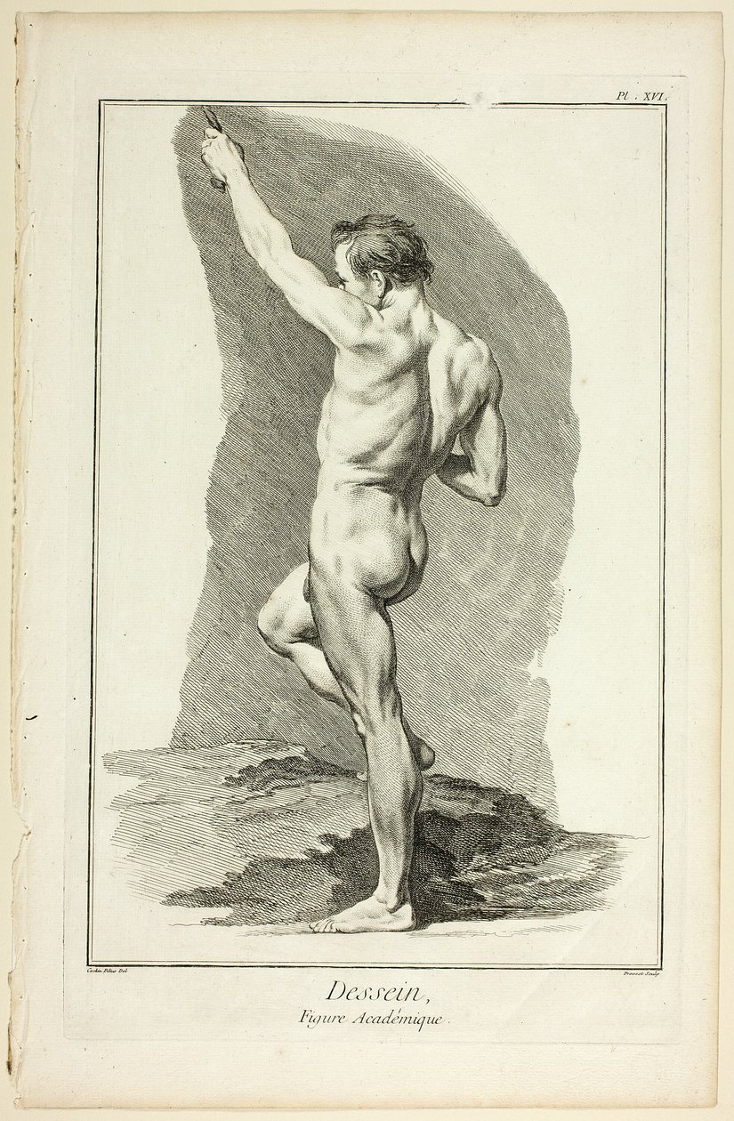 Tervezés: Akadémiai figura, az Encyclopédie-ből alkotó: Benoit Louis Prevost