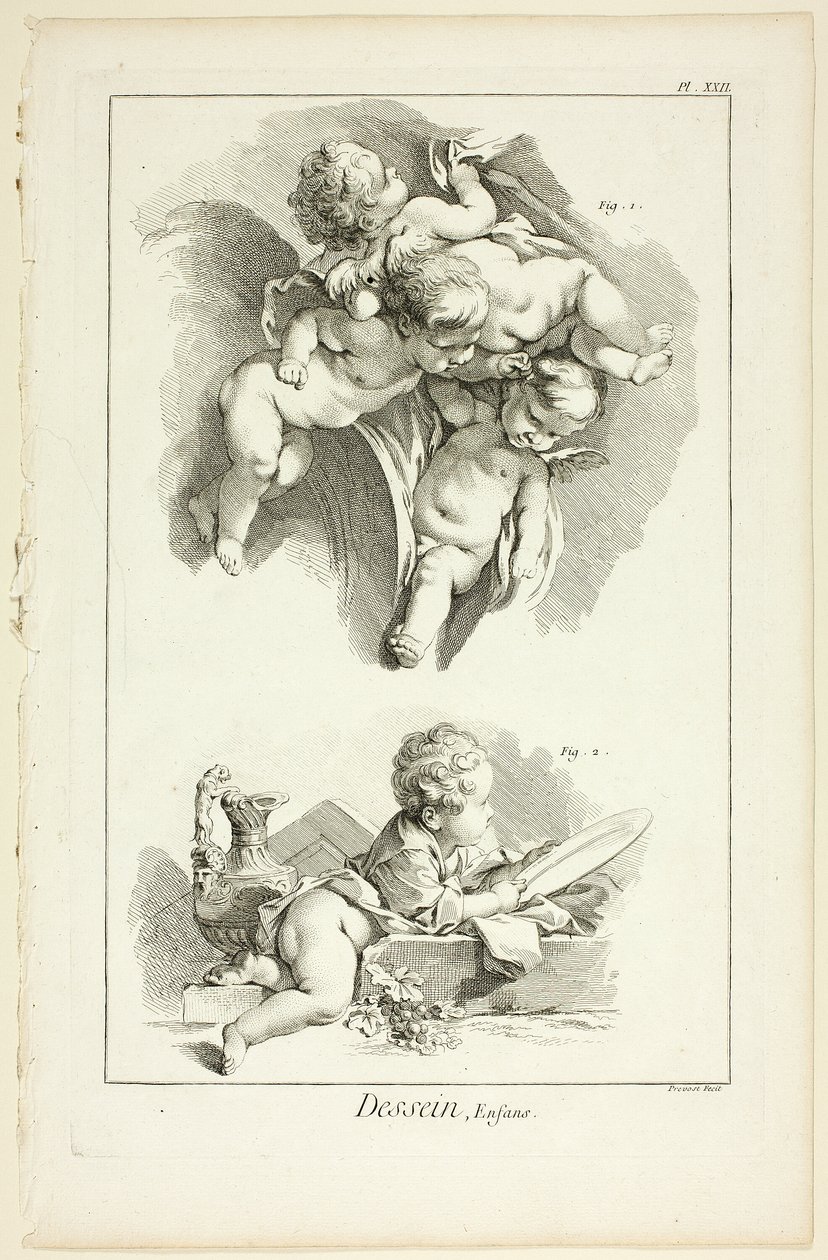 Tervezés: Gyermekek, az Encyclopédie-ből alkotó: Benoit Louis Prevost