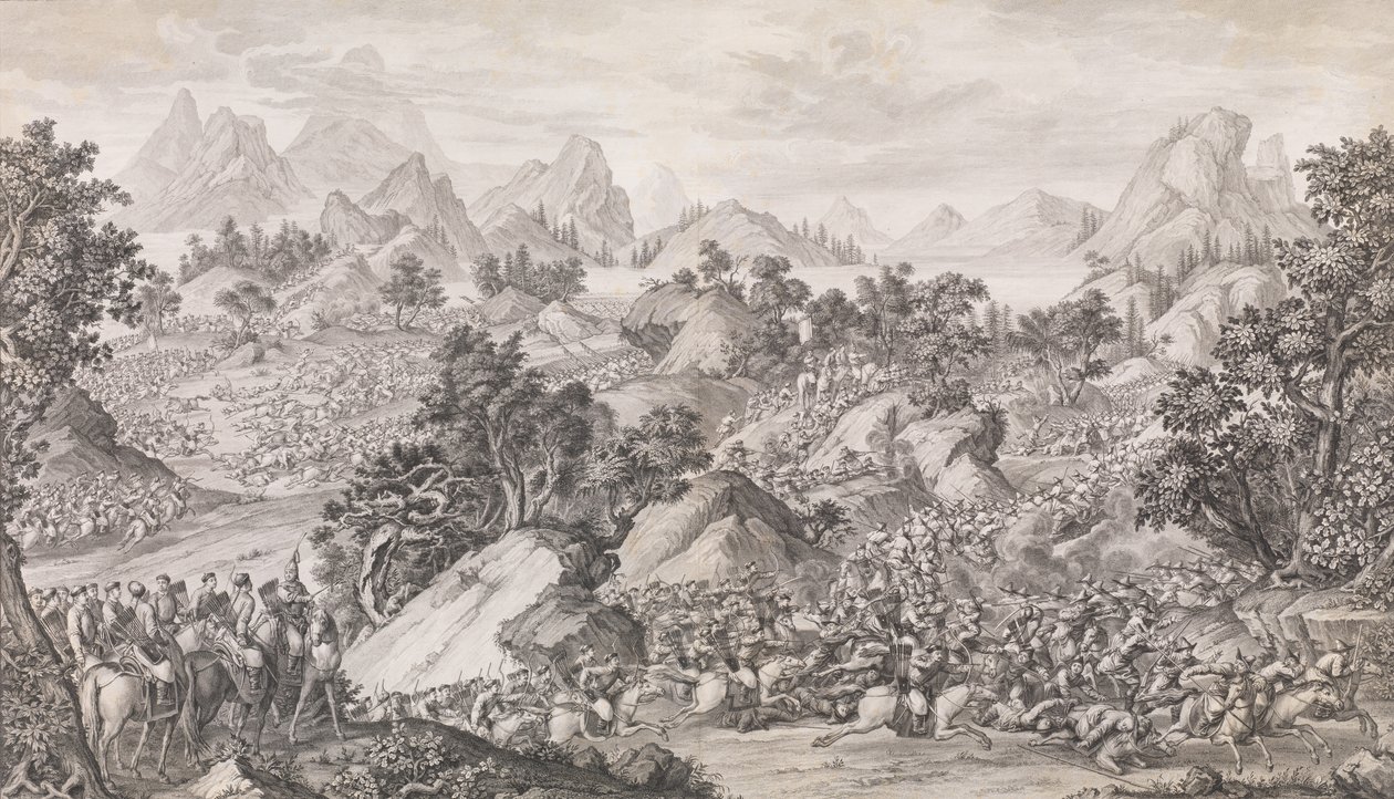 A Qos-qulaq-i csata, 1774. alkotó: Benoit Louis Prevost