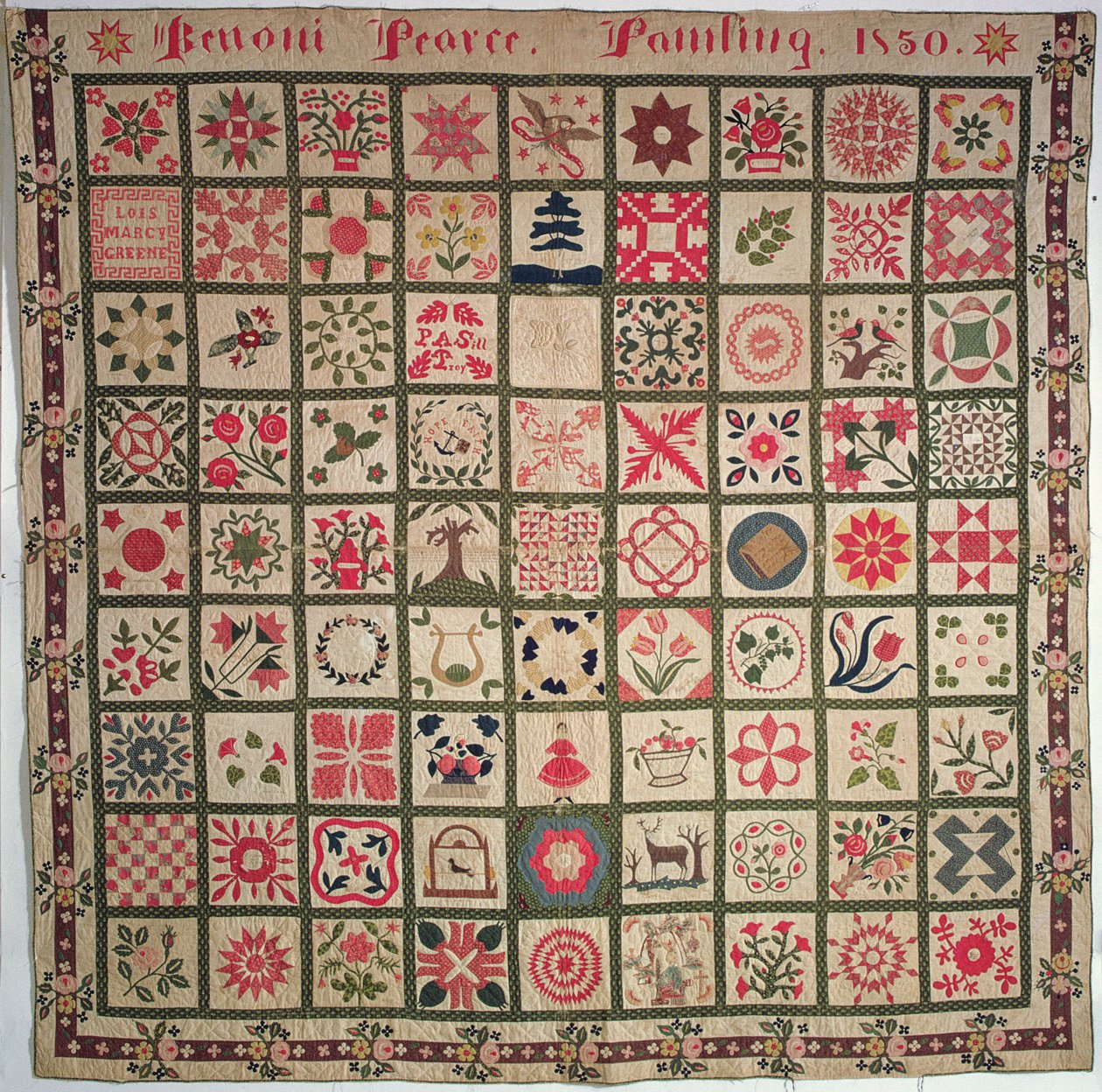 Festmény paplan, 1850 (pamut) alkotó: Benoni Pearce