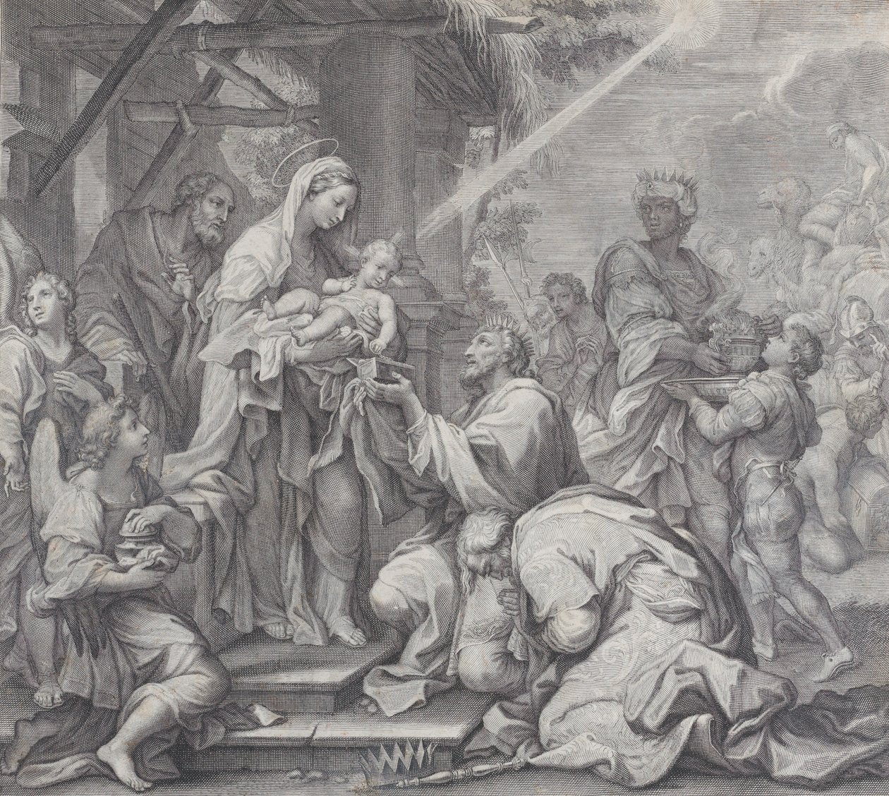 A mágusok imádása, 1714-24. alkotó: Benoît Farjat