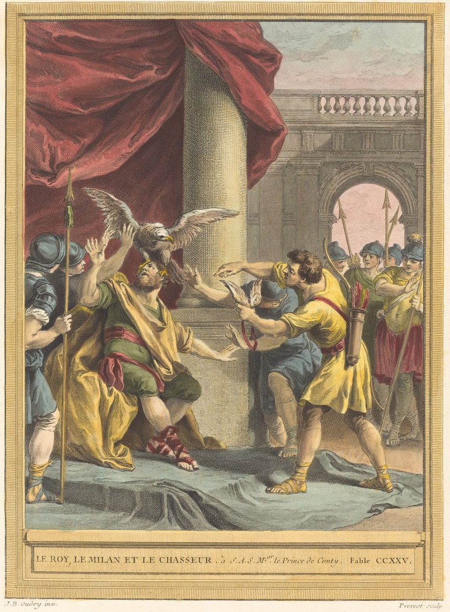 A király, a sárkány és a vadász alkotó: Benoît Louis Prévost after Jean Baptiste Oudry