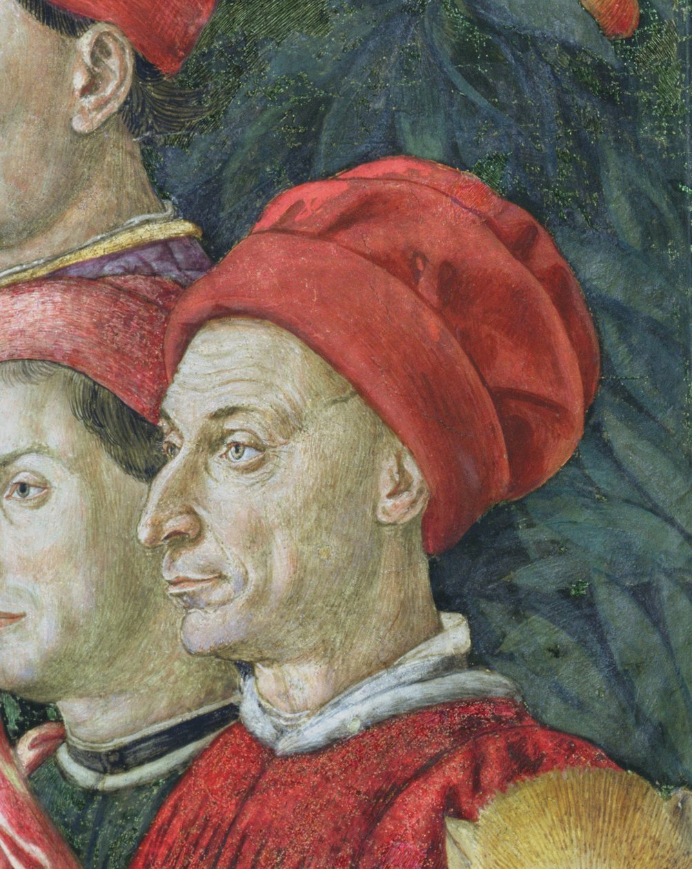 Arc a körmenetben, részlet a Mágusok utazása ciklusból a kápolnában, 1460 körüli freskórészlet a 70603-ból alkotó: Benozzo di Lese di Sandro Gozzoli