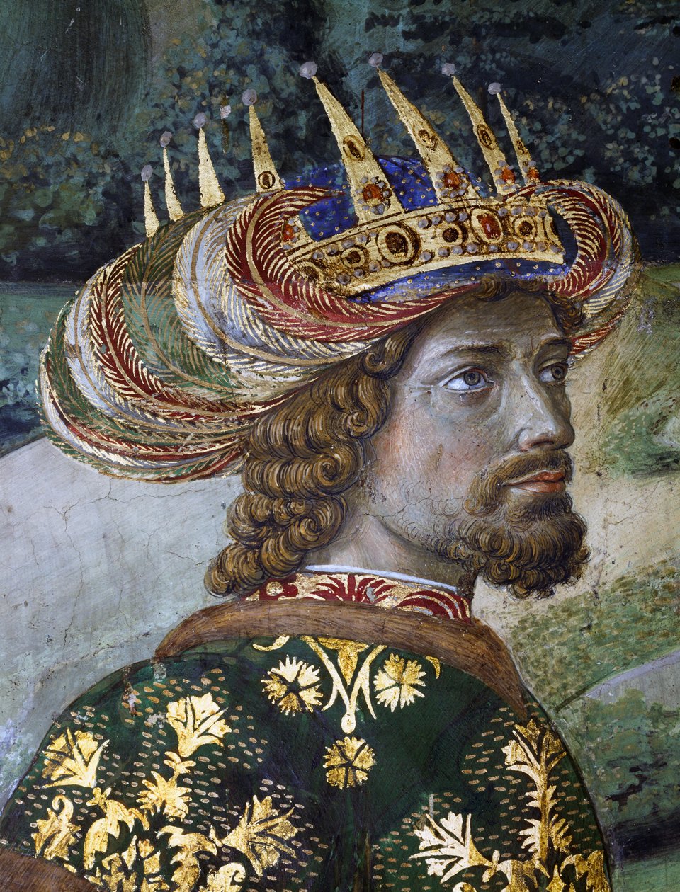 Balthazar, VIII. Palaiologos János állítólagos portréja, részlet a Mágusok körmenetéből alkotó: Benozzo di Lese di Sandro Gozzoli