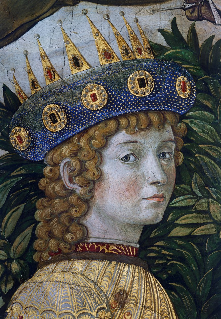 Caspar, Lorenzo il Magnifico állítólagos portréja, részlet a Mágusok körmenetéből alkotó: Benozzo di Lese di Sandro Gozzoli