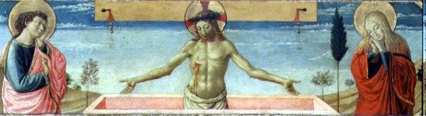 Krisztus feltámadt a sírból (tábla) (78957 részlet) alkotó: Benozzo di Lese di Sandro Gozzoli