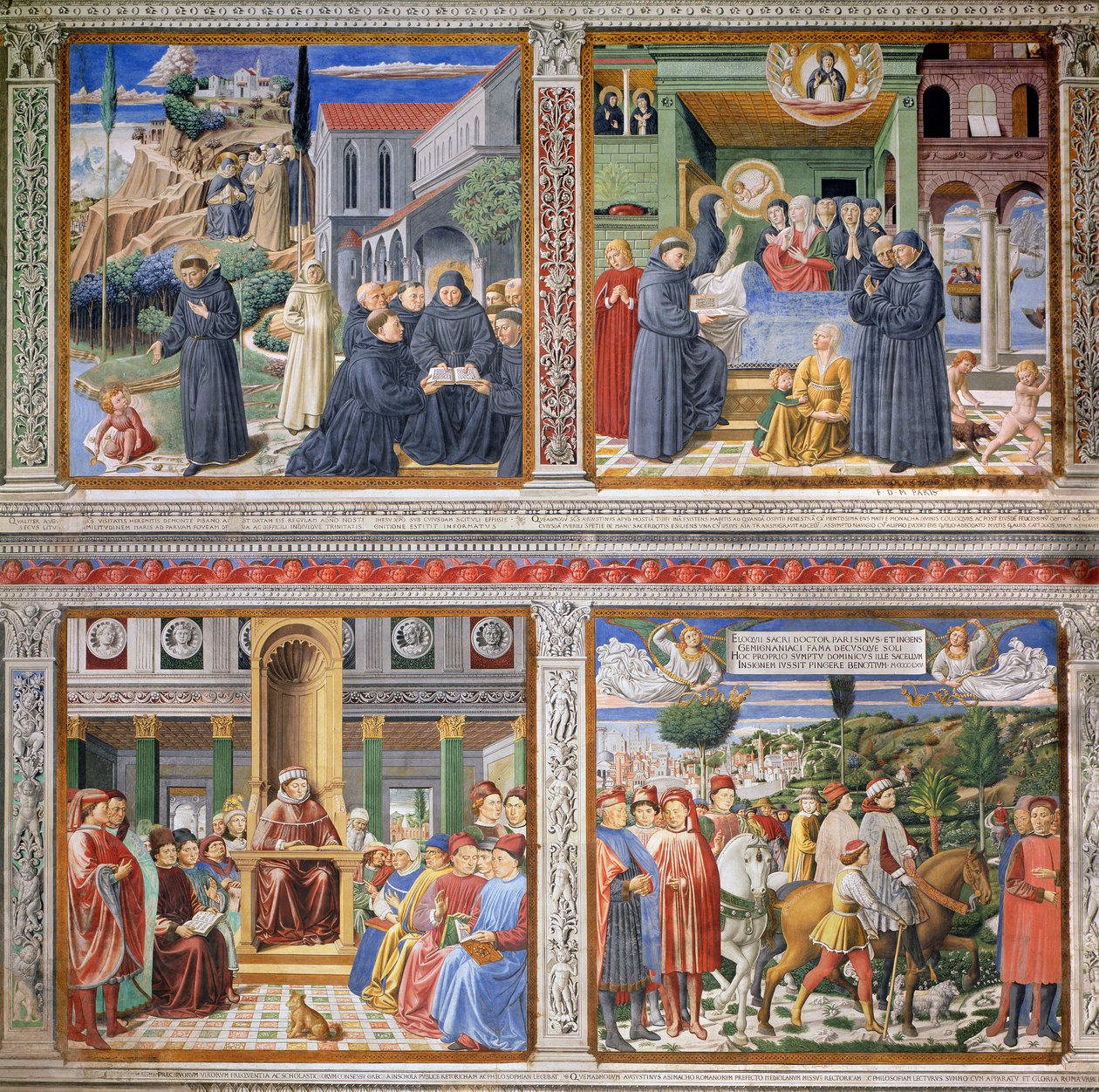 Epizódok Szent Ágoston életéből, 1463-65 (lásd: 192535, 192549, 192550, 192551, 192552) alkotó: Benozzo di Lese di Sandro Gozzoli