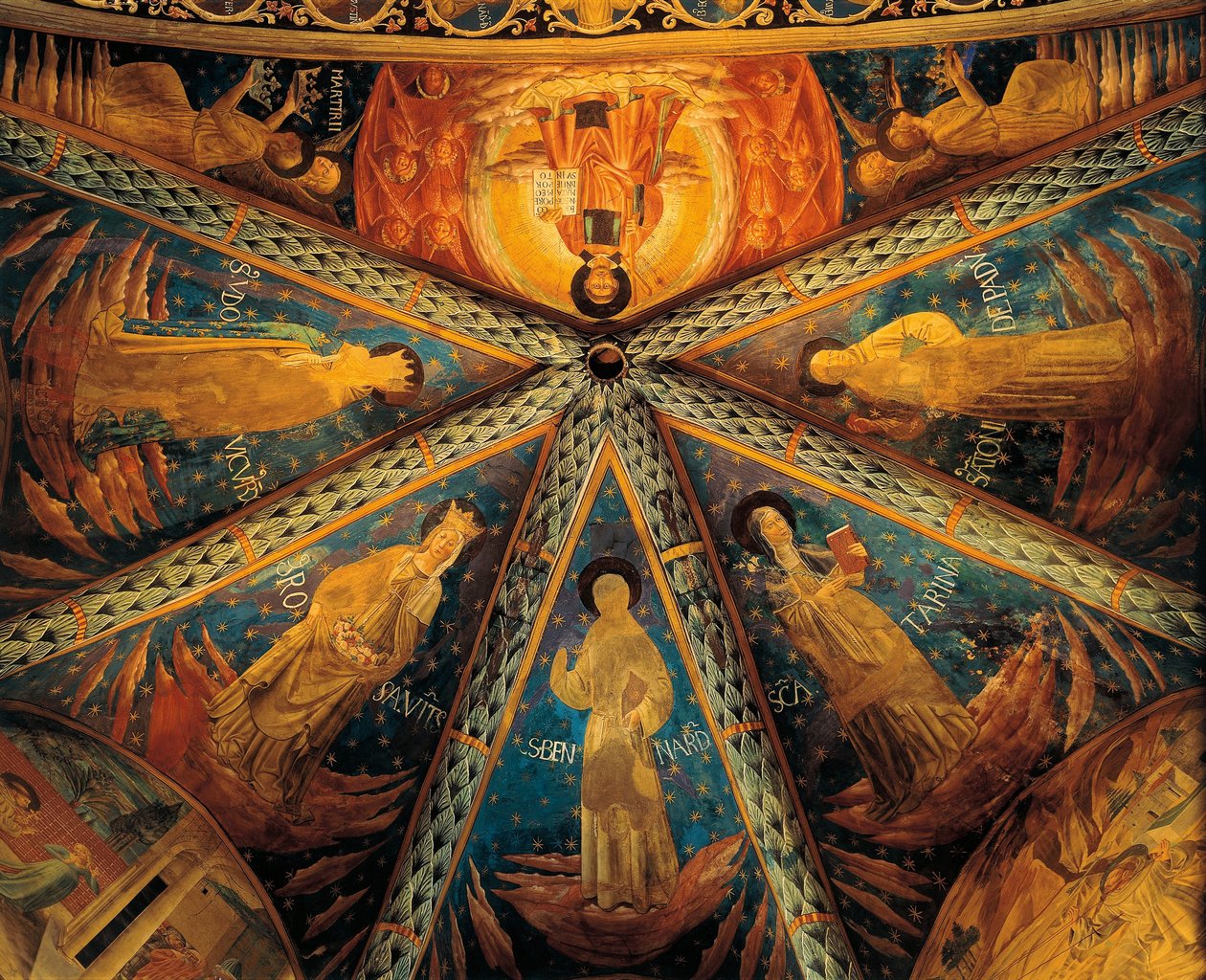 Olaszország, Montefalco, a Szent Ferenc-templom apszis boltozata szentekkel festve alkotó: Benozzo di Lese di Sandro Gozzoli