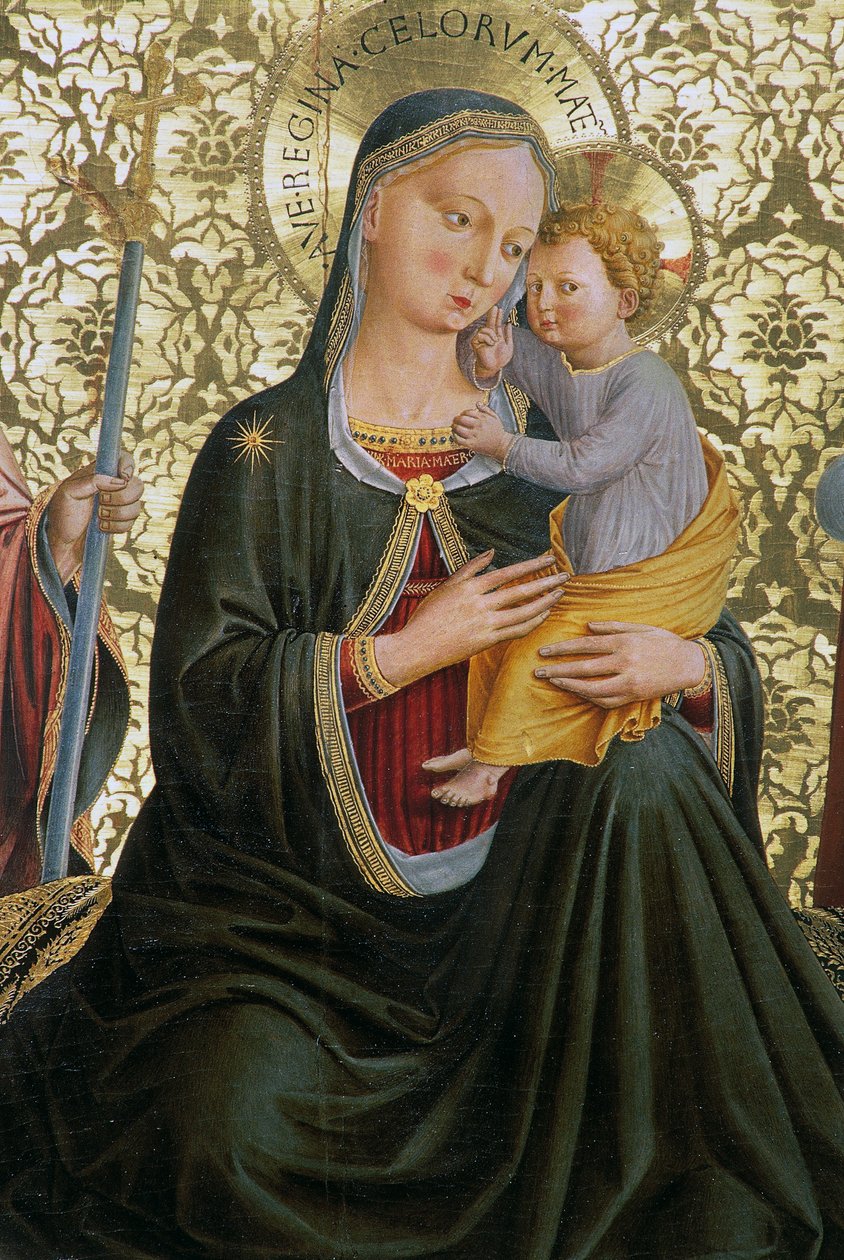 Az alázatosság Madonnája, Benozzo Gozzoli (1421-1497), Sapienza Nuova Oltárkép, Perugia, Umbria, Olaszország alkotó: Benozzo di Lese di Sandro Gozzoli