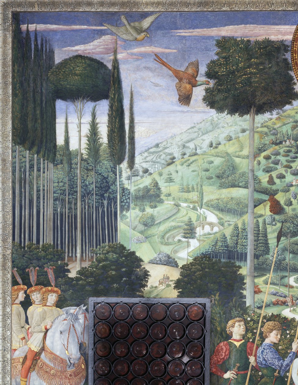 Balthasar mint VIII. János paleológus körmenete, részlet a Bölcsek utazása ciklusból a kápolnában, 1460 körül (freskó) alkotó: Benozzo di Lese di Sandro Gozzoli