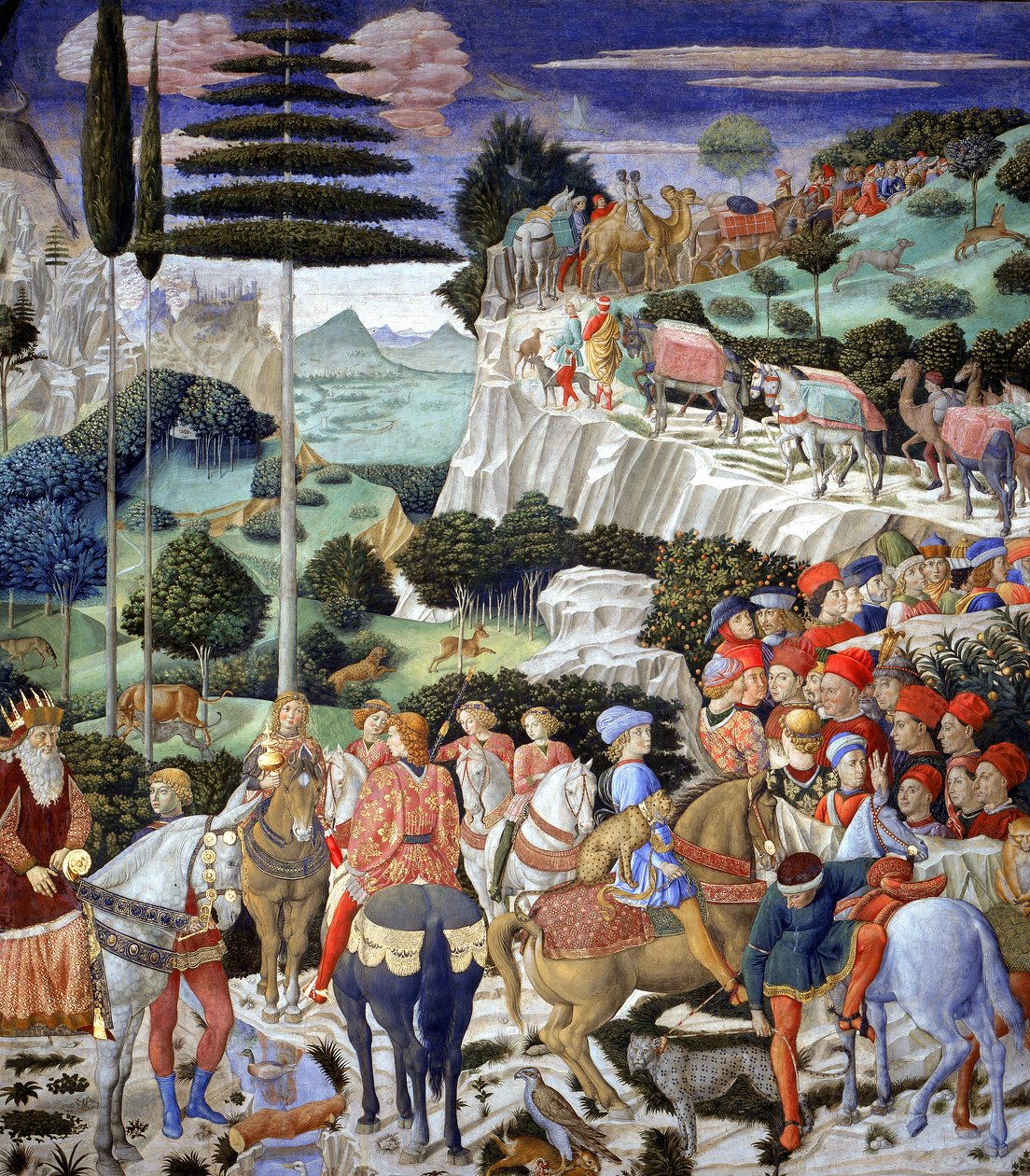 A legidősebb király körmenete, 1459-60 alkotó: Benozzo di Lese di Sandro Gozzoli
