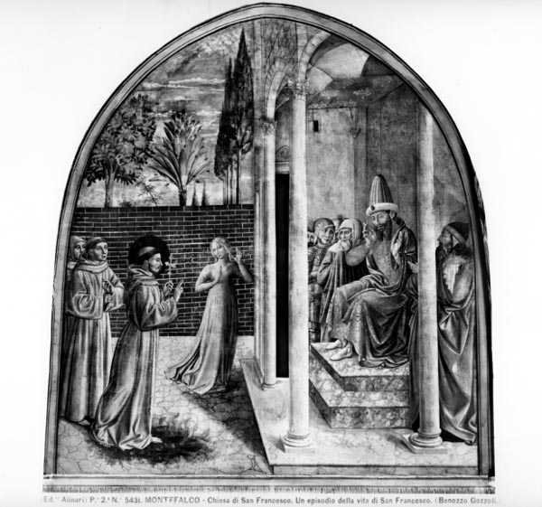 Szent Ferenc a szultán előtt (freskó) (f/w fotó) alkotó: Benozzo di Lese di Sandro Gozzoli