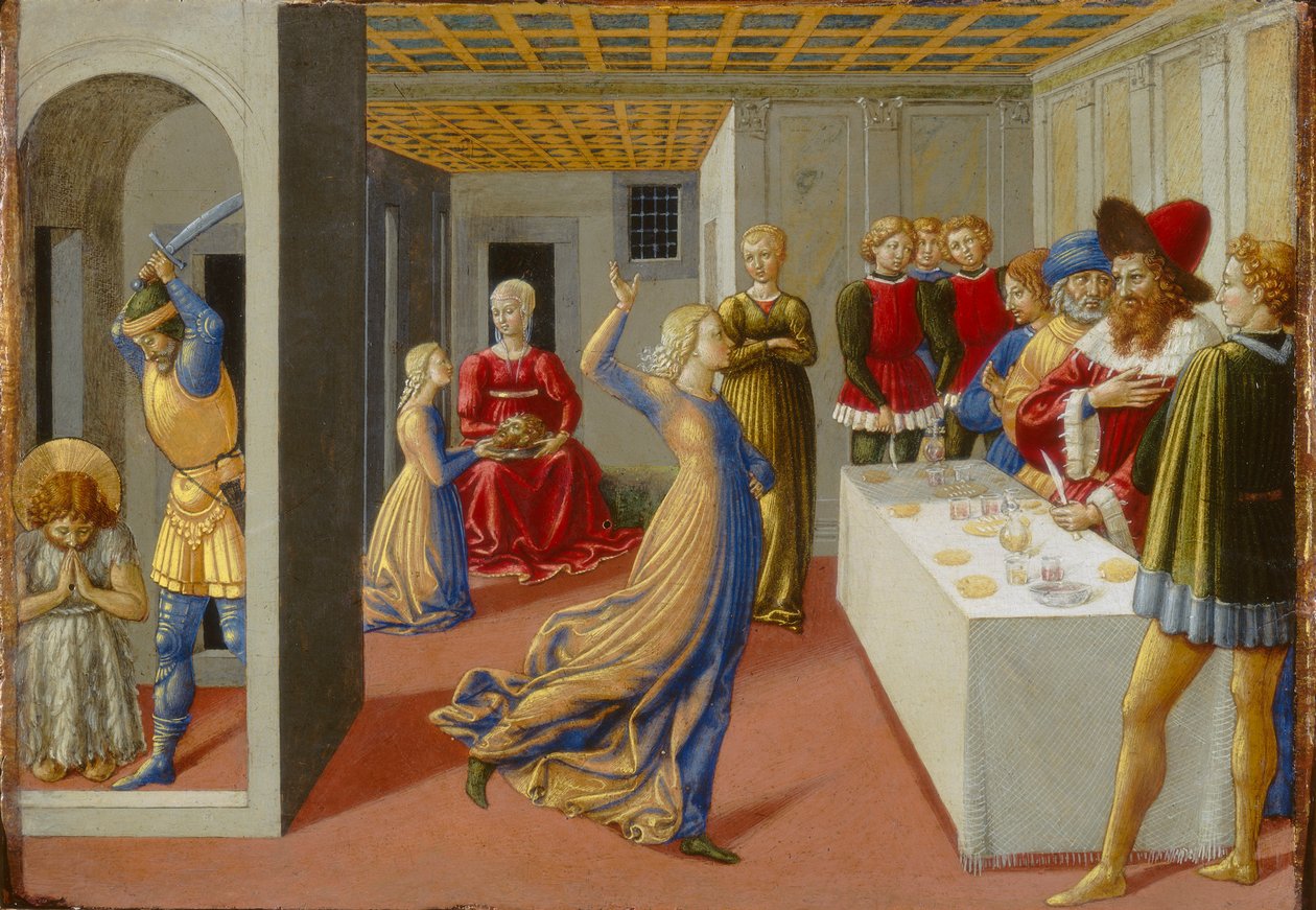 Heródes ünnepe és Keresztelő Szent János lefejezése, 1461-62 (tempera a táblán) alkotó: Benozzo di Lese di Sandro Gozzoli