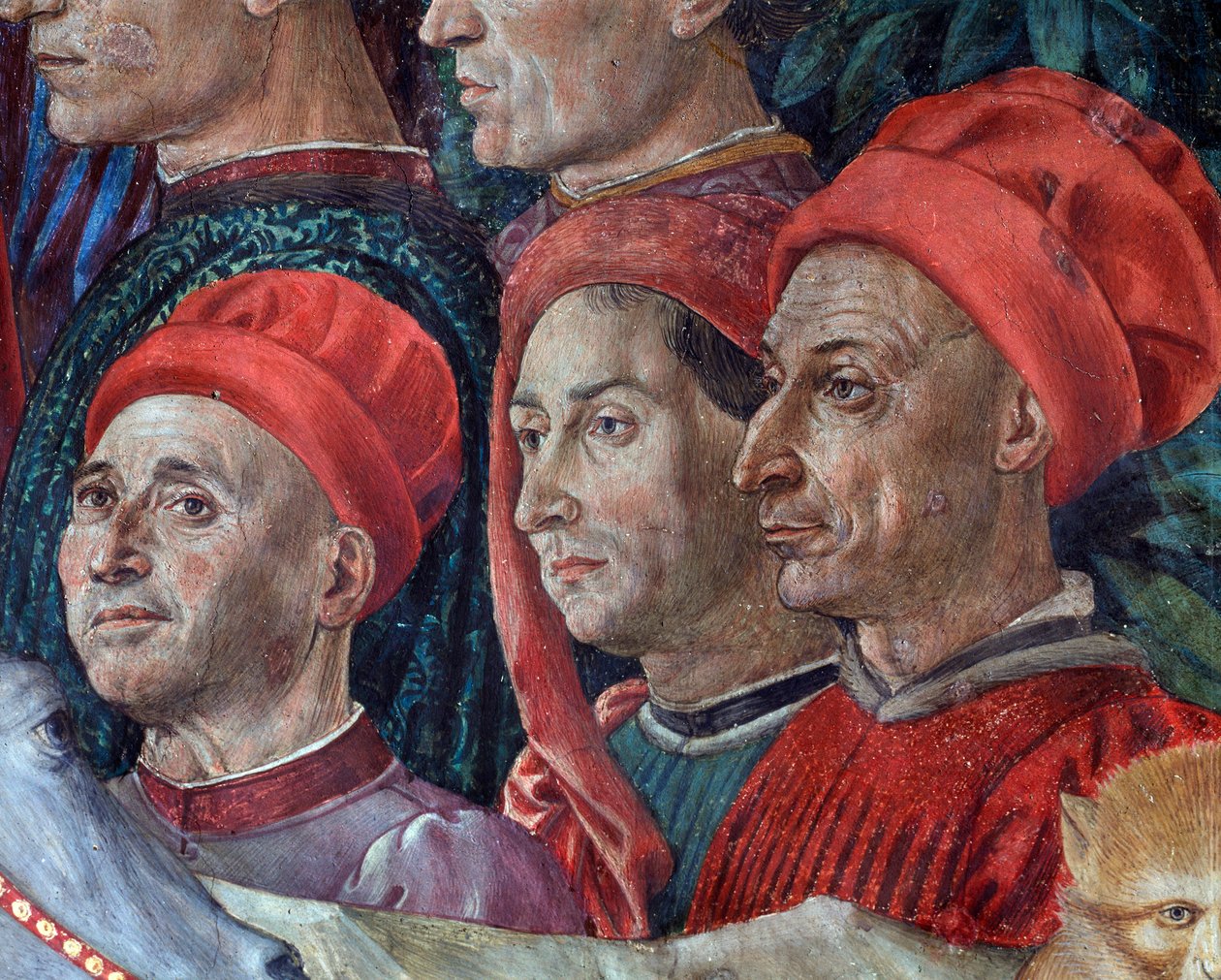 A jeruzsálemi mágusok mágusainak utazása Betlehemben "" A mágusok utazása "" vagy "" A mágusok kavalkádja "" "(arcok részlete a Magi Magi kortezsében) Benozzo Gozzoli freskója (1420- 1497) alkotó: Benozzo di Lese di Sandro Gozzoli