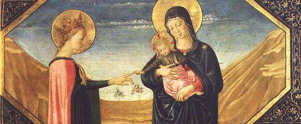 Szent Katalin misztikus házassága (panel) (78957. részlet) alkotó: Benozzo di Lese di Sandro Gozzoli