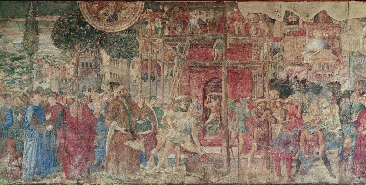 Bábel tornya, 1468-84 alkotó: Benozzo di Lese di Sandro Gozzoli