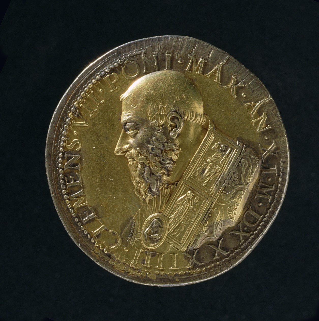 VII. Kelemen (1523-34) 1533-as portréérem (bronz) (lásd: 108639) alkotó: Benvenuto Cellini