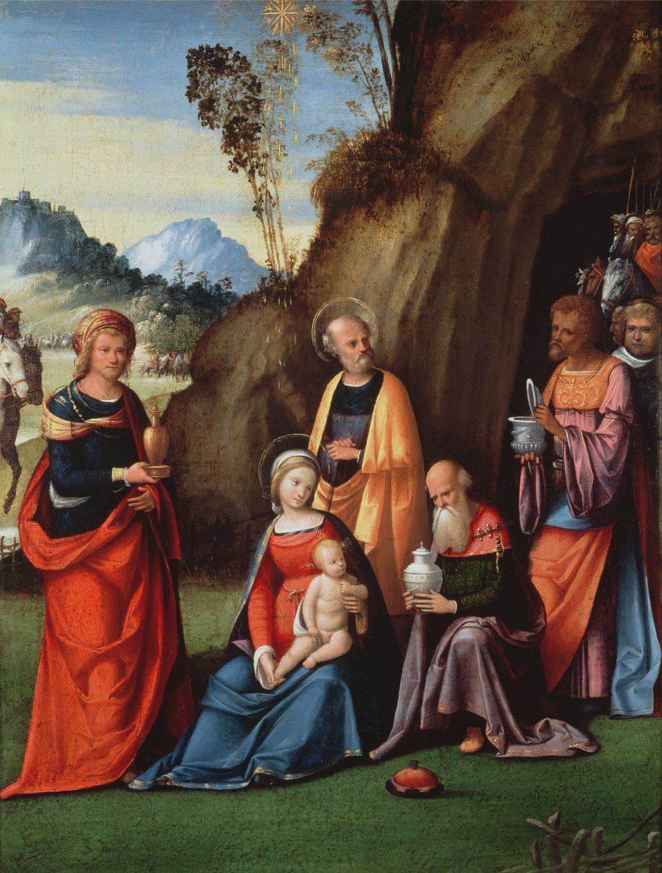 A bölcsek imádása, 1513 alkotó: Benvenuto Tisi da Garofalo