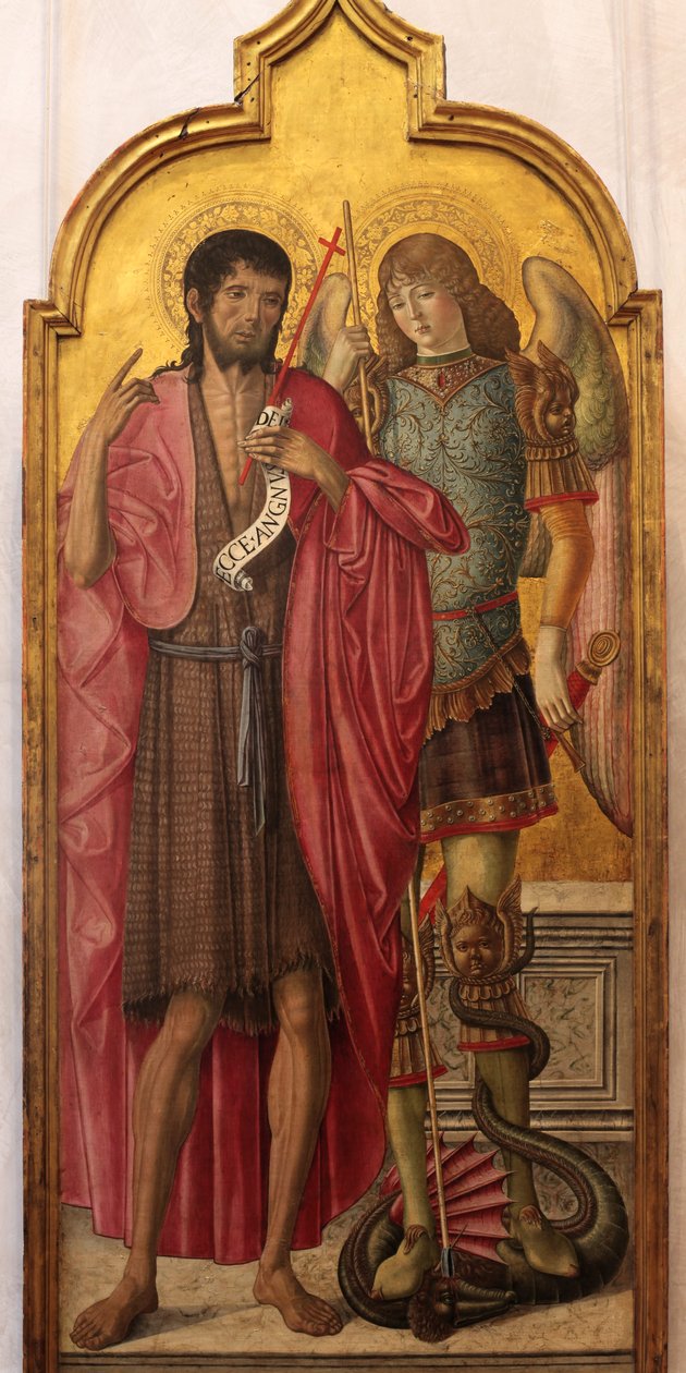 Keresztelő Szent János és Szent Mihály alkotó: Benvenuto di Giovanni