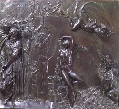 Perseus megmenti Andromédát (bronz) alkotó: Benvenuto Cellini