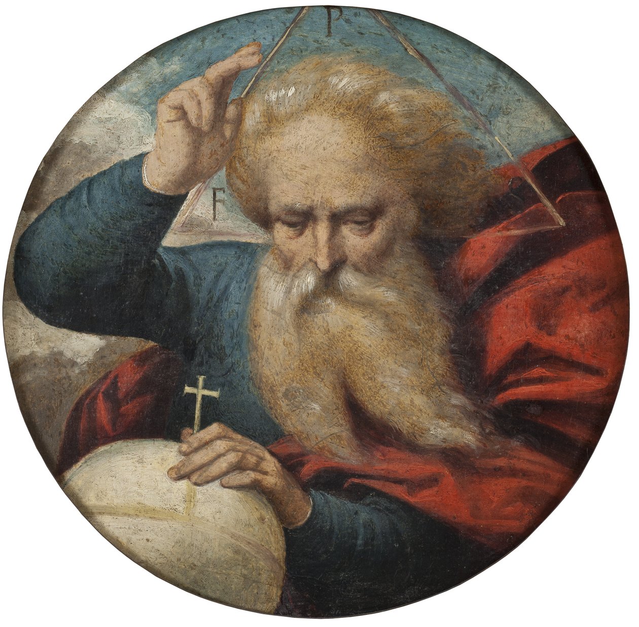 Dieu benit la terre – Isten áldja a Földet, szerző: Garofalo, Benvenuto Tisi da (1481-1559). Olaj, fa. Mérete: D 34 cm. Nemzeti Múzeum Stockholm alkotó: Benvenuto Tisi da Garofalo
