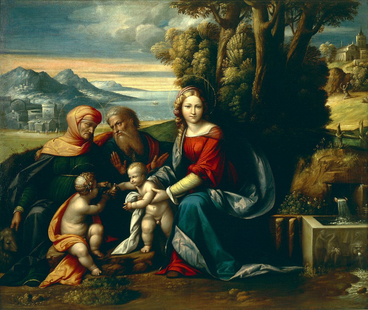 Szent beszélgetés, Benvenuto Garofalo (1481-1559) alkotó: Benvenuto Tisi da Garofalo