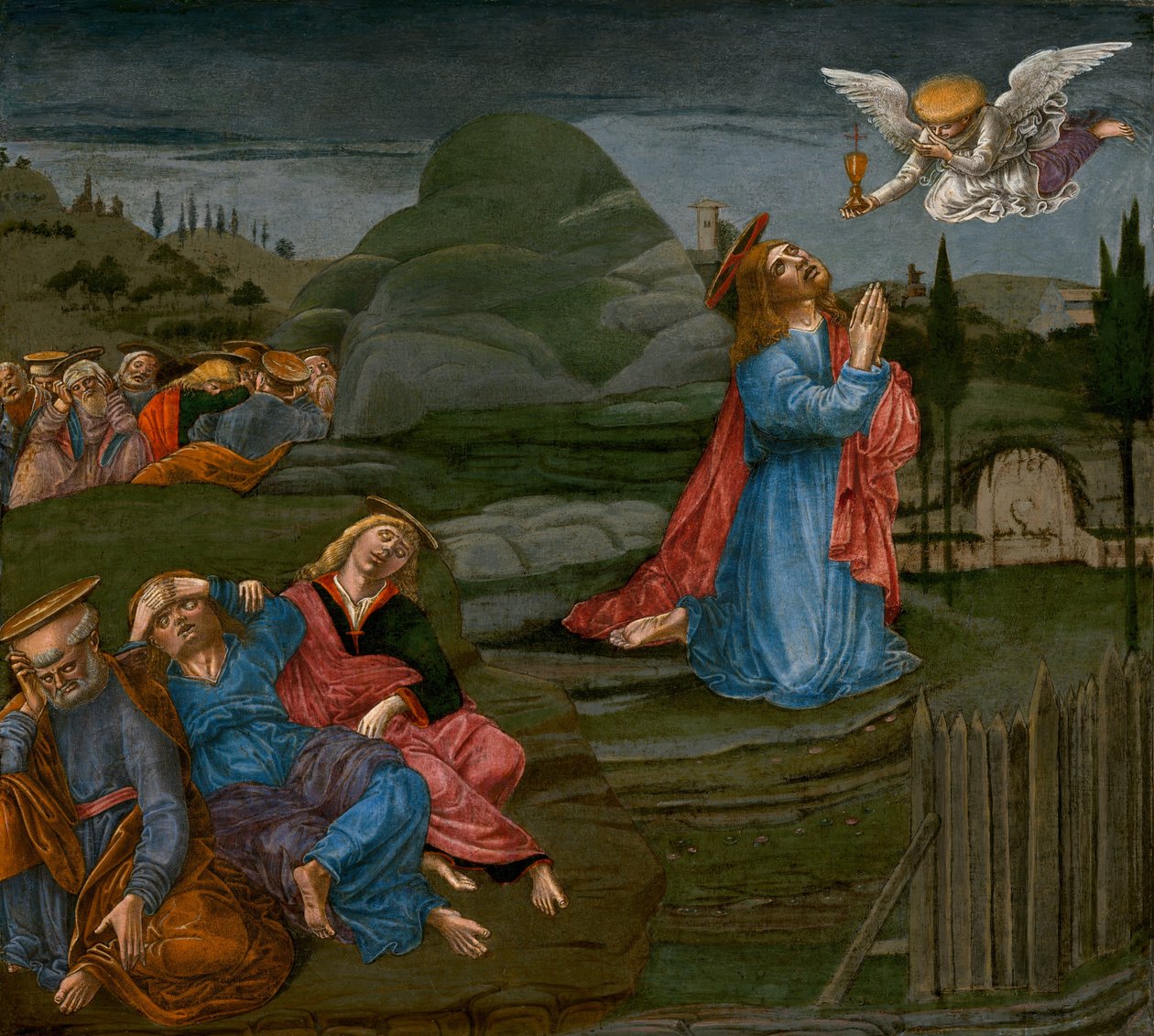Az Agónia a kertben, valószínűleg 1491. alkotó: Benvenuto di Giovanni