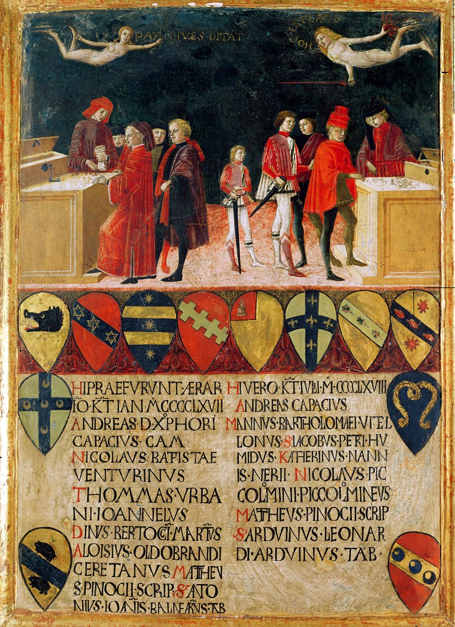 A Tanács pénzügyei háború és béke idején, 1468 (részletesen lásd: 108196) alkotó: Benvenuto di Giovanni