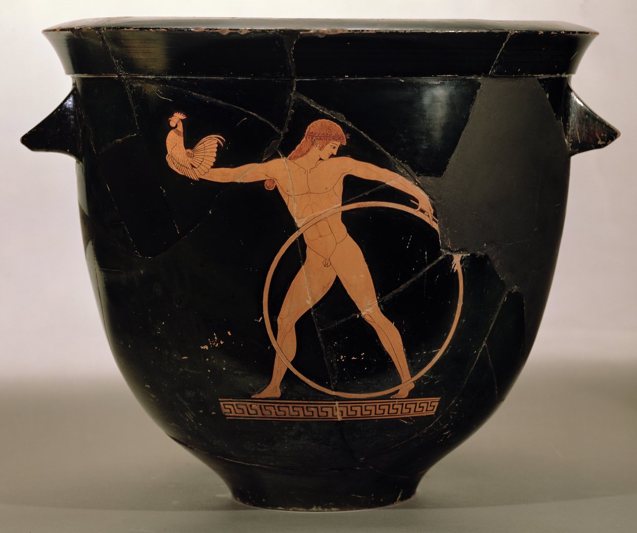 Tetőtéri vörös figurás harangkáter, Ganümédész, görög, Kr.e. 500-480 (kerámia) alkotó: Berlin Painter