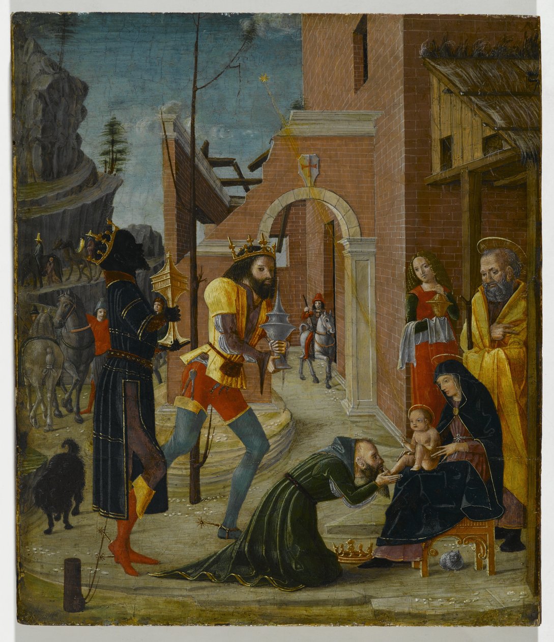 A mágusok imádása, 1485-95 körül (tempera a panelen) alkotó: Bernadino Jacobi Butinone