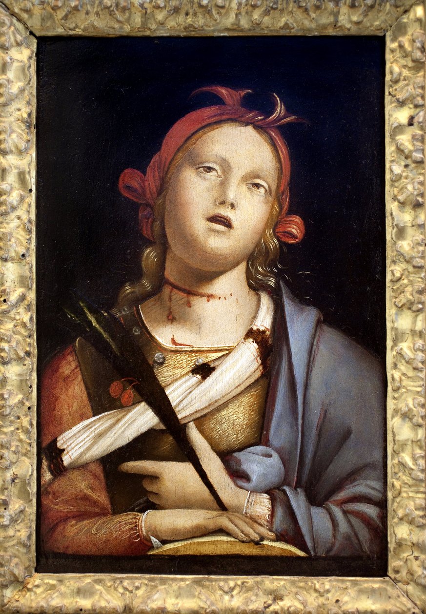 Alexandriai Szent Katalin. Bernardo (Bernardino) Zenale (kb. 1436-1526) festménye, detrempe fára, 1500 körül. Olasz művészet, reneszánsz. Musee des Beaux Arts de Nancy. alkotó: Bernadino Zenale
