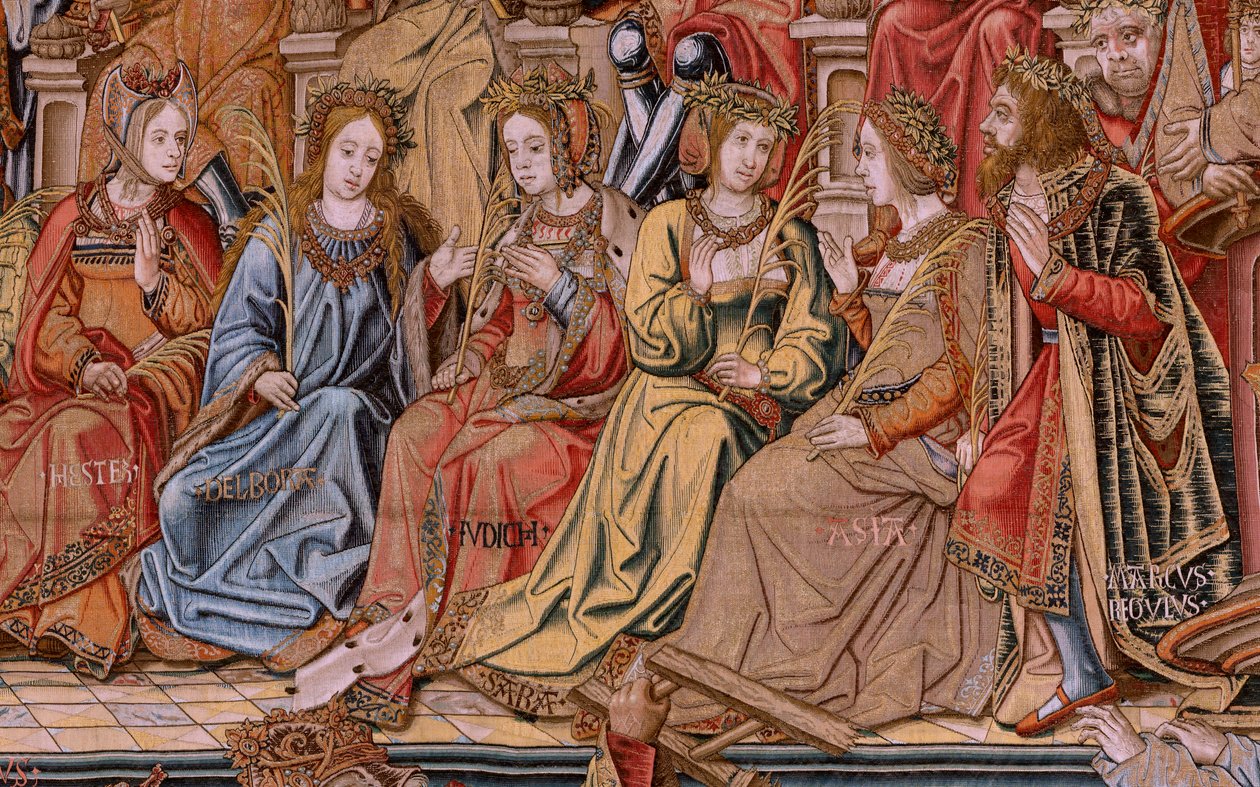 Flamand kárpit. A kitüntetések sorozat. Honor (El Honor). A sorozat második kárpitja. Modell karikaturisták Bernard van Orley és Jan Gossaert (Mabuse) köréből. Gyártás Pieter van Aelst, Brüsszel. Kb. 1550. Szövet Arany, ezüst, selyem és gyapjú. alkotó: Bernaert van (circle of) Orley