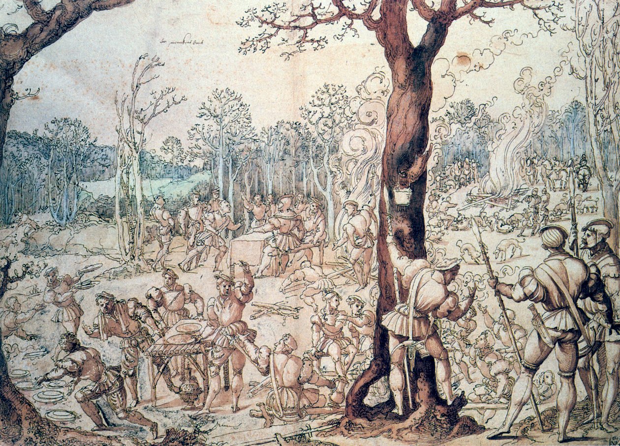 A vadásztársaság, 16. század. alkotó: Bernard van Orley