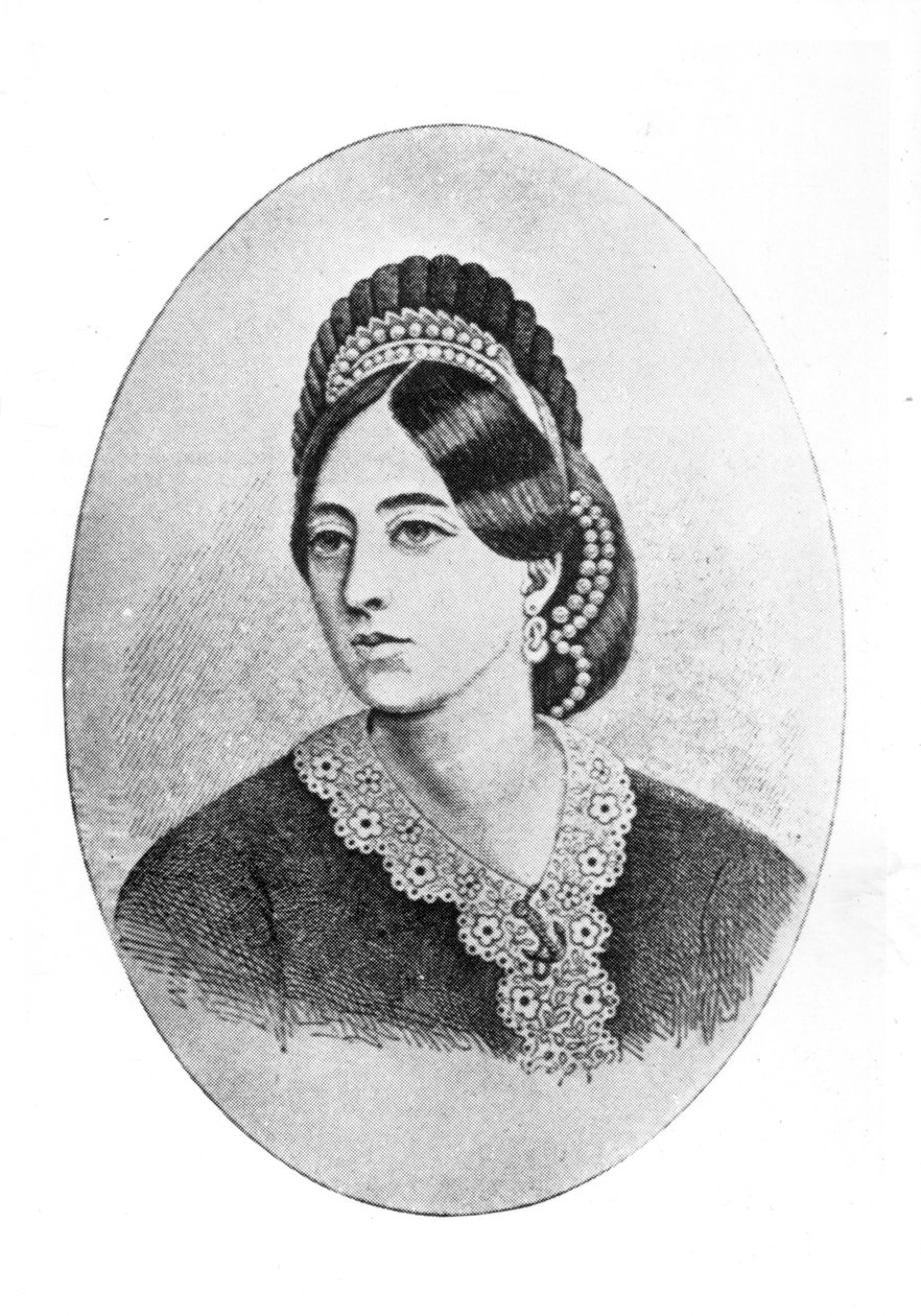 Jane Francesca Agnes Wilde portréja, metszette W.M. Oldham alkotó: Bernard Mulrenin