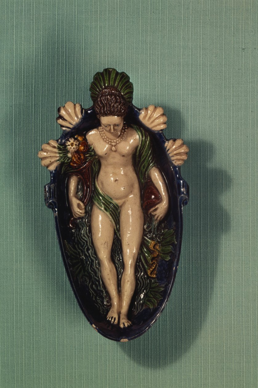 Sauceboat, Palissy Ware, 1530 körül (mázas agyagedény) alkotó: Bernard Palissy