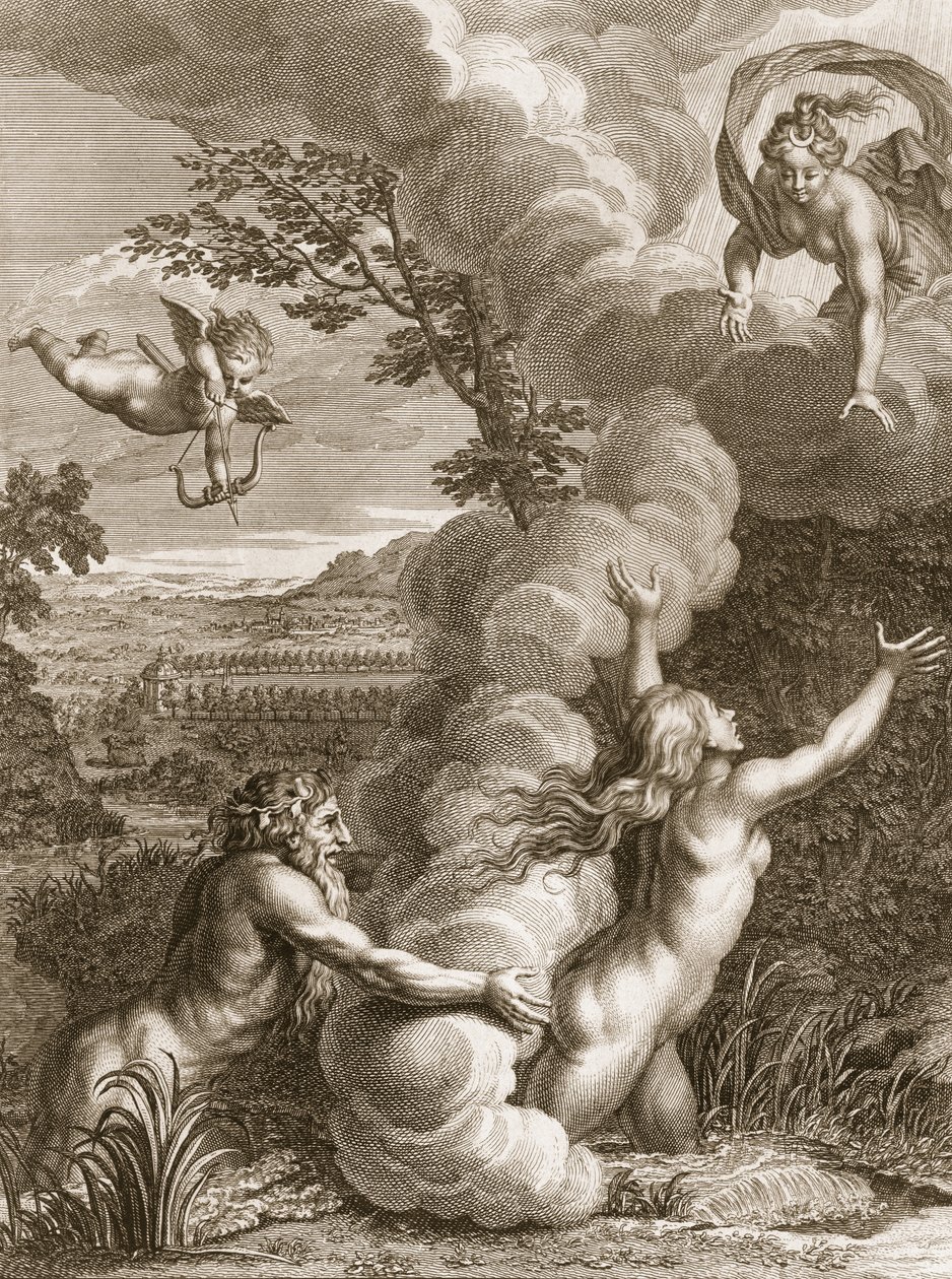 Alpheus által üldözött és szökőkúttá változtatott Arethusa, 1731 alkotó: Bernard Picart