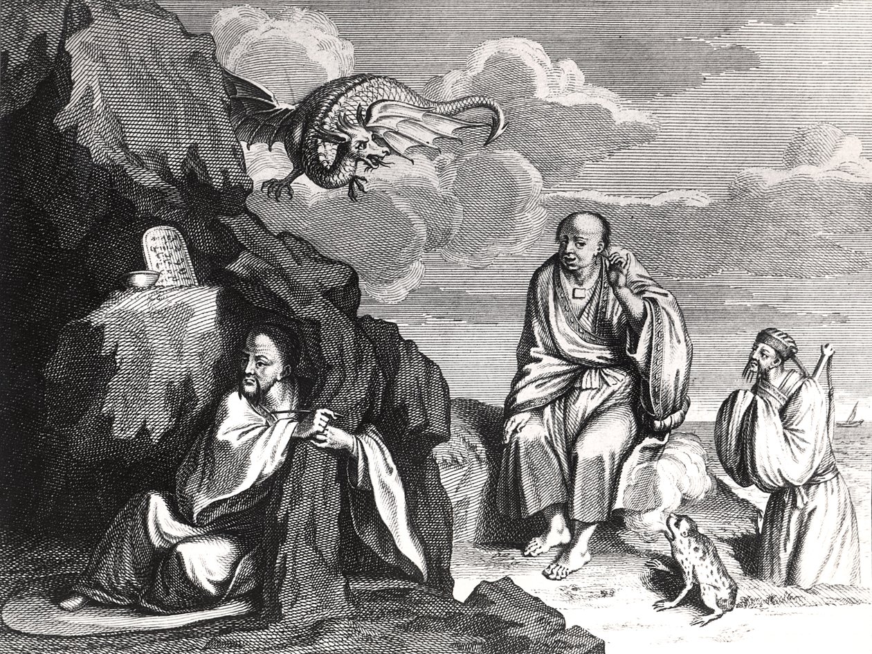 Kínai varázslók és varázslók, illusztráció a „Ceremonies et Coutumes Religieuses des Peuples Idolatres”-ből, megjelent Amszterdamban, 1798 alkotó: Bernard Picart
